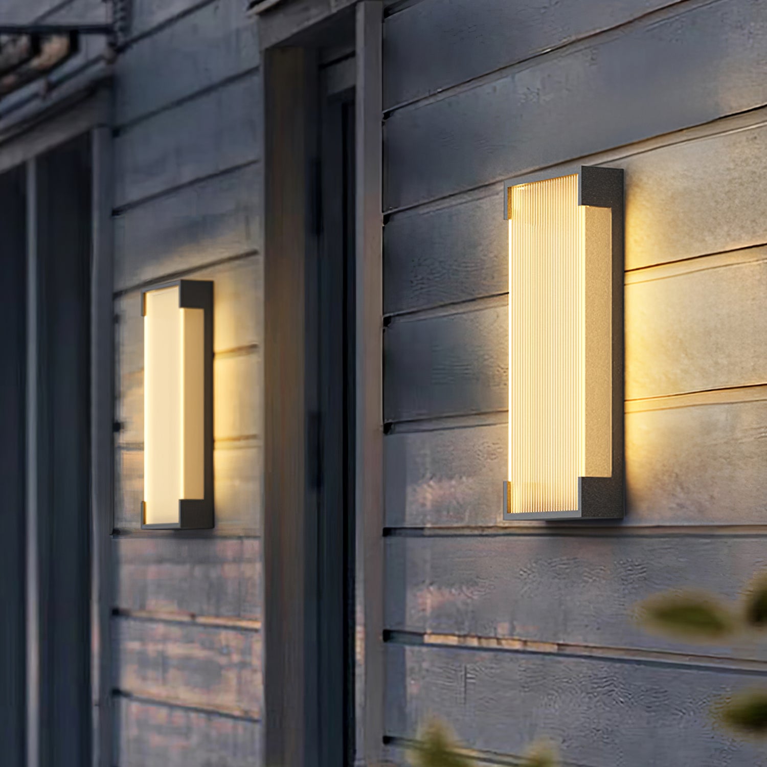 Rectangular Solar Outdoor Wall Light