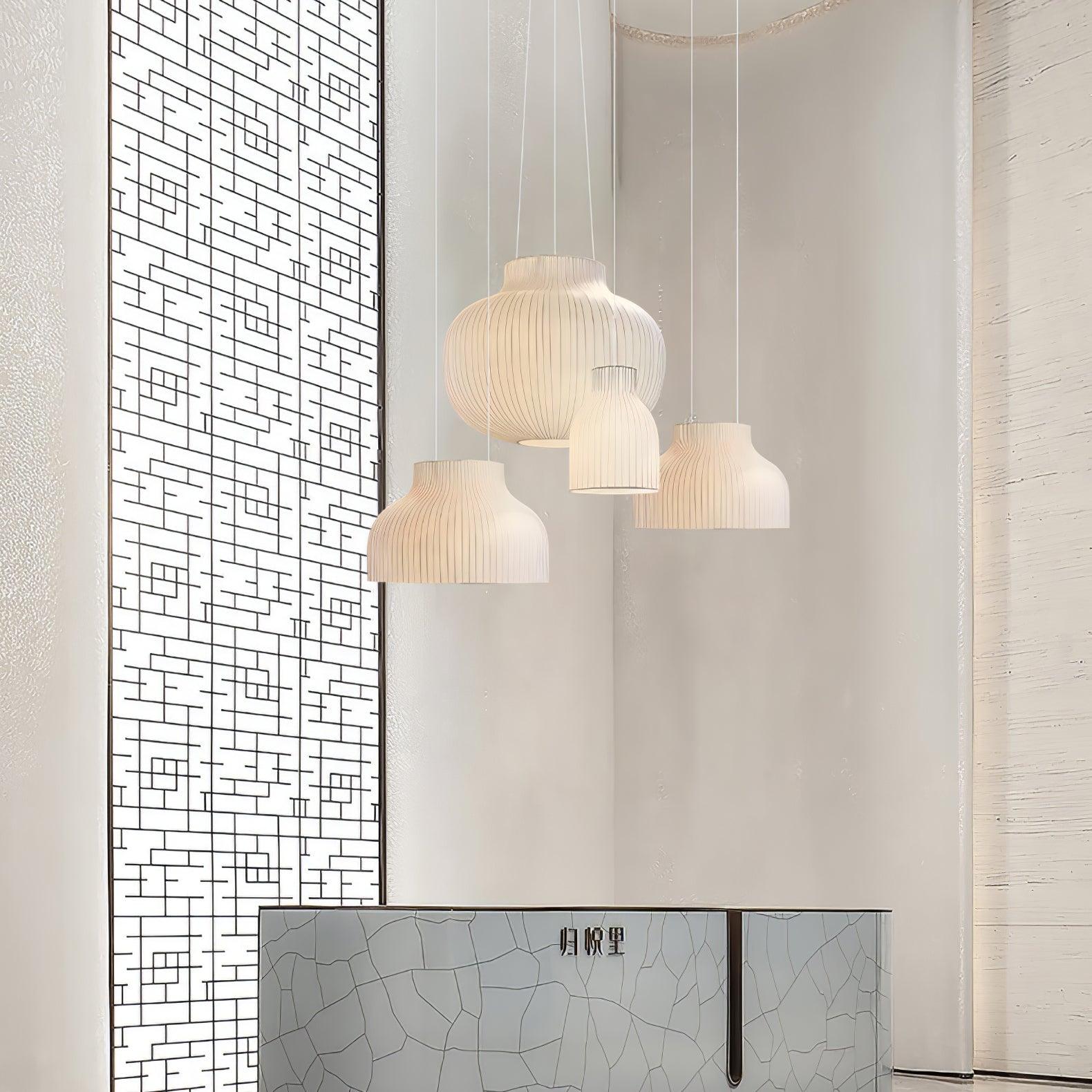 Serica Trio Silk Collection Pendant Lamp