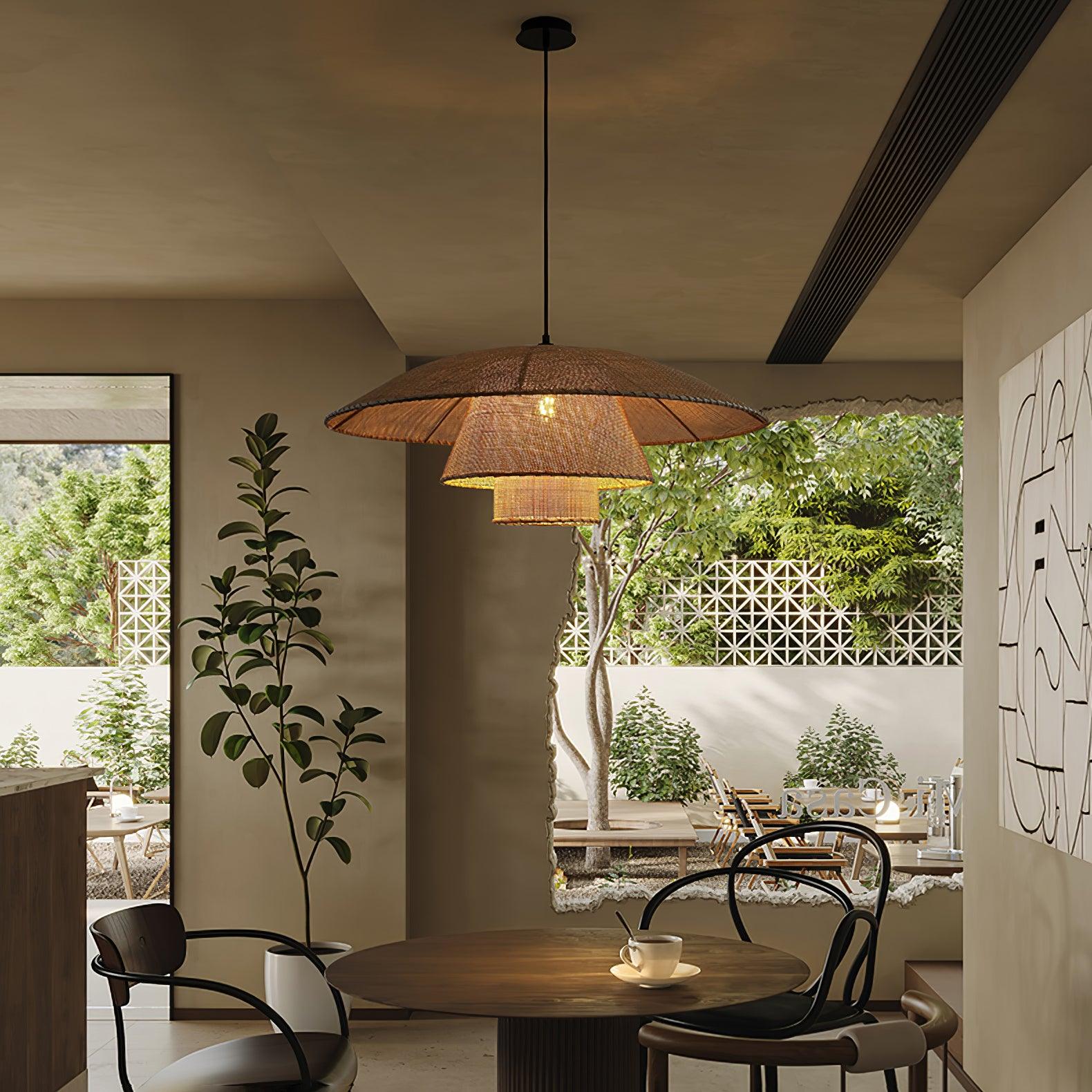 Hat Weave Rattan Pendant Lamp