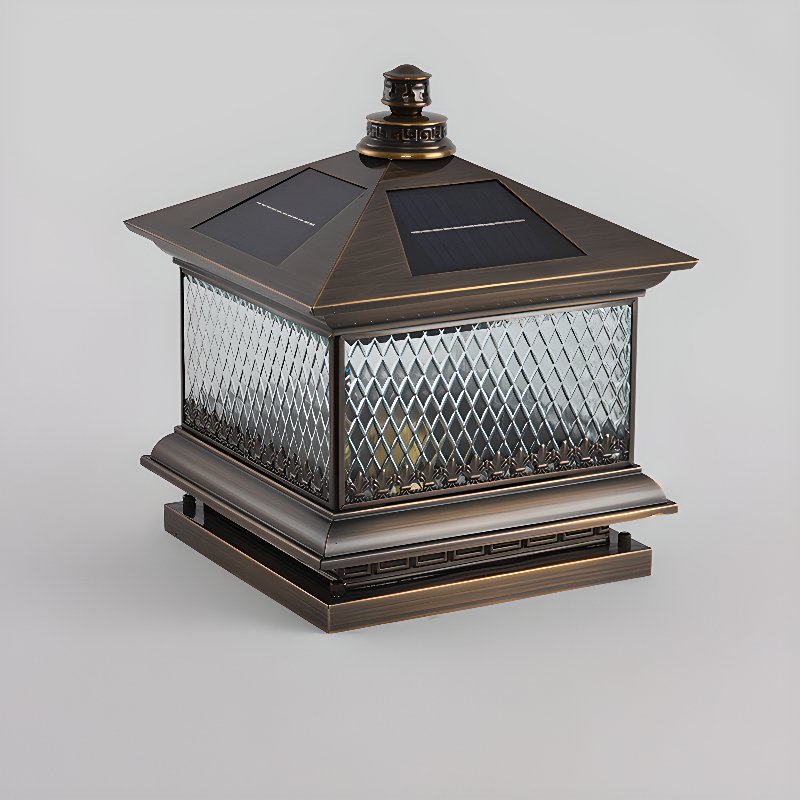 Diamond Solar Post Outdoor Light