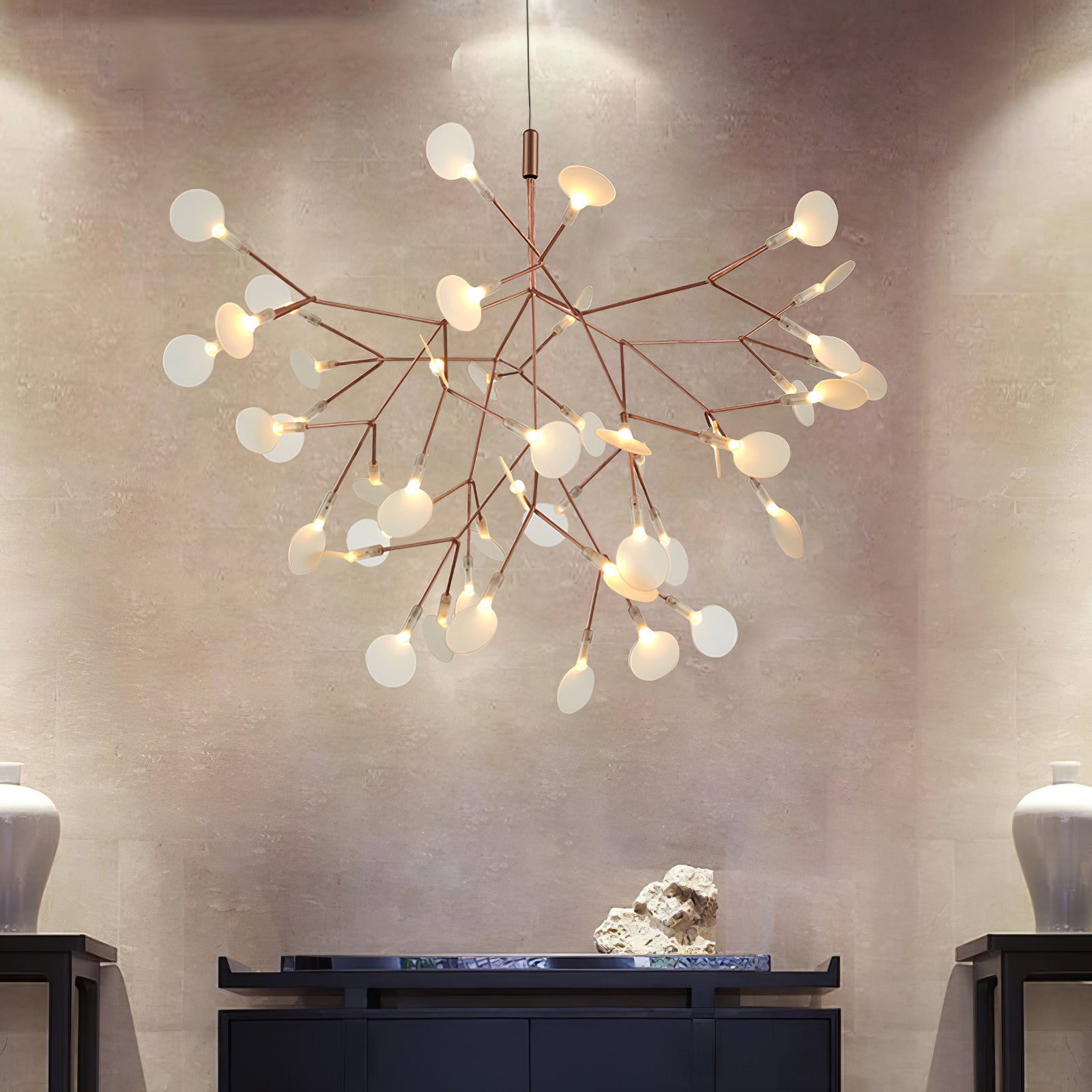 Rose Gold Firefly LED Chandelier