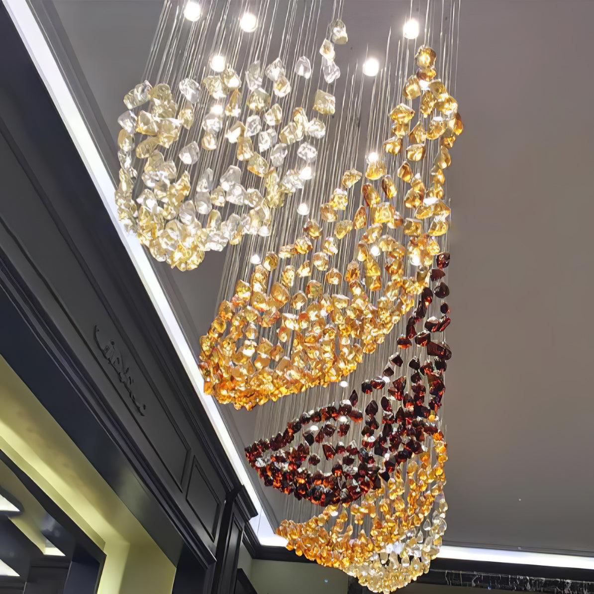 Multicolor Crystal Stone Chandelier