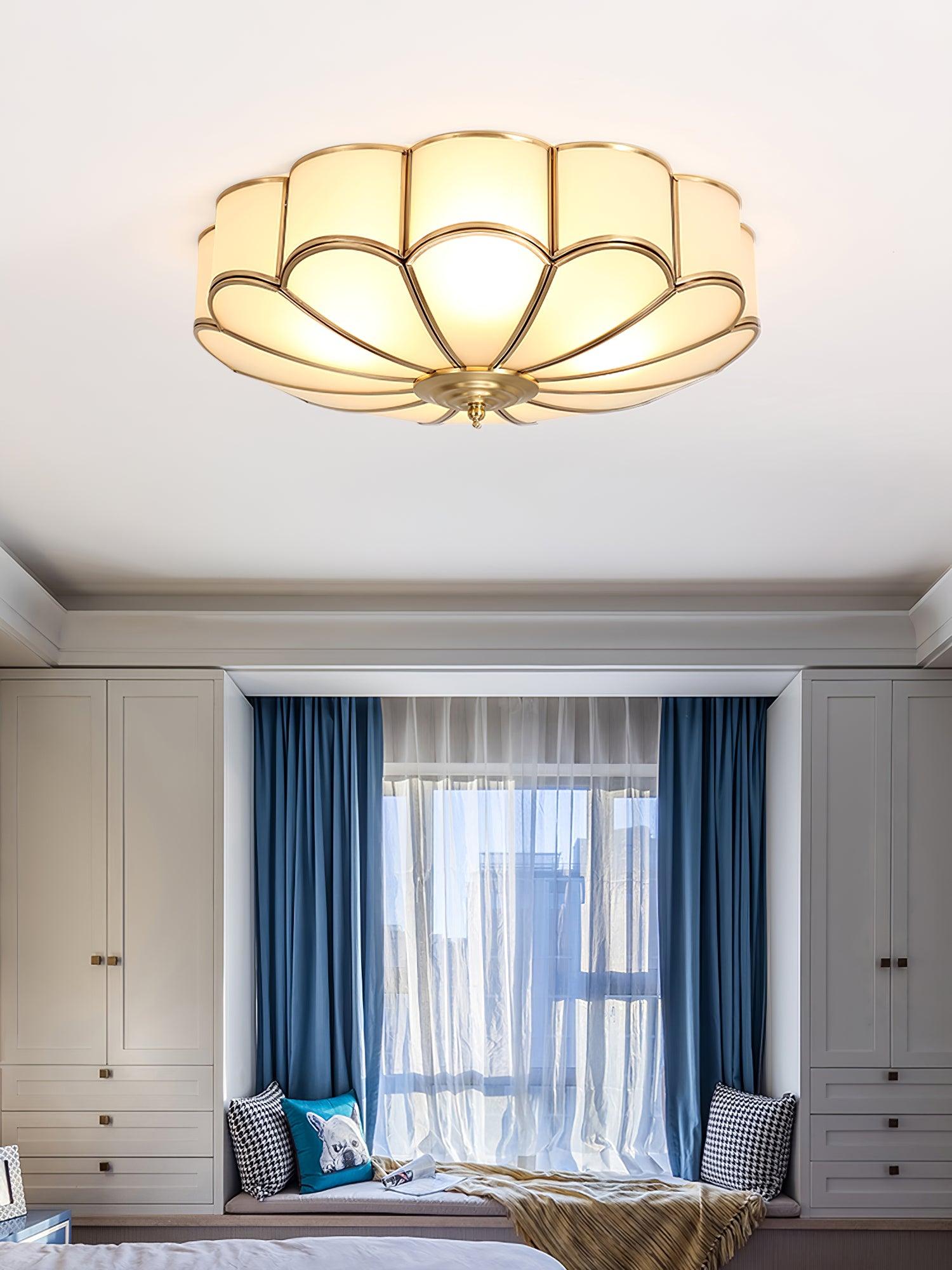 Scalloped Flush Ceiling Light