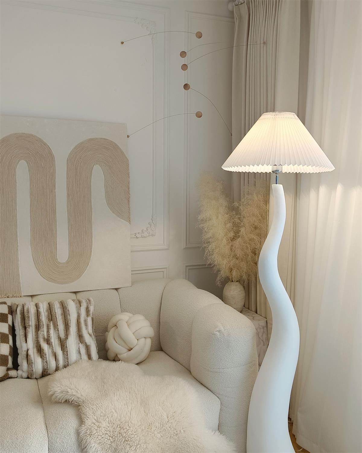 Twisted Pleated Floor Lamp