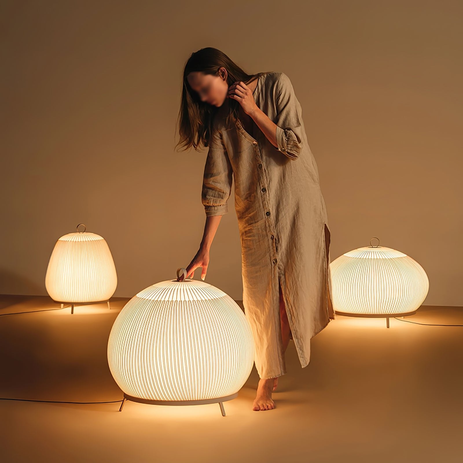 Lantern Knit Table Lamp