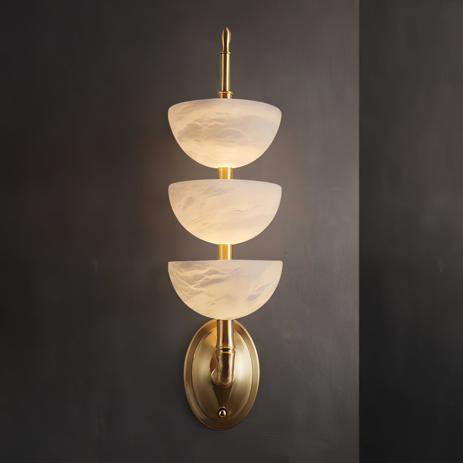 Triple Alabaster Wall Sconce