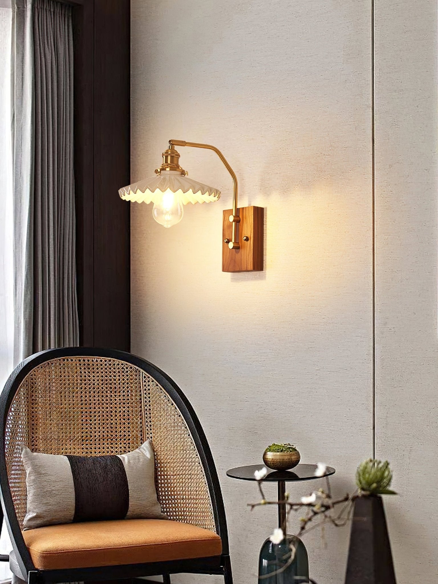 Heritage Walnut Wall Lamp