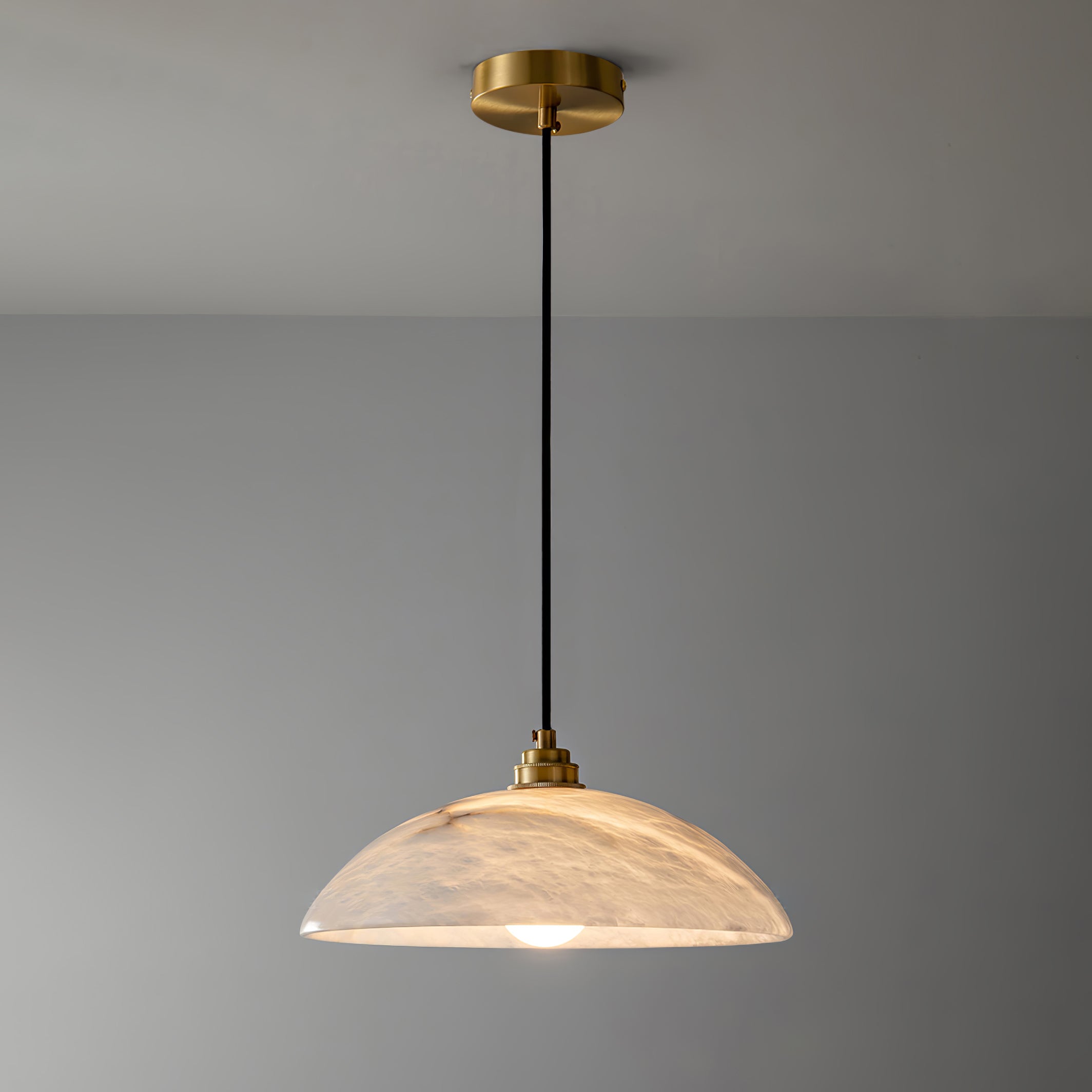 Alabaster Dome Pendant Lamp