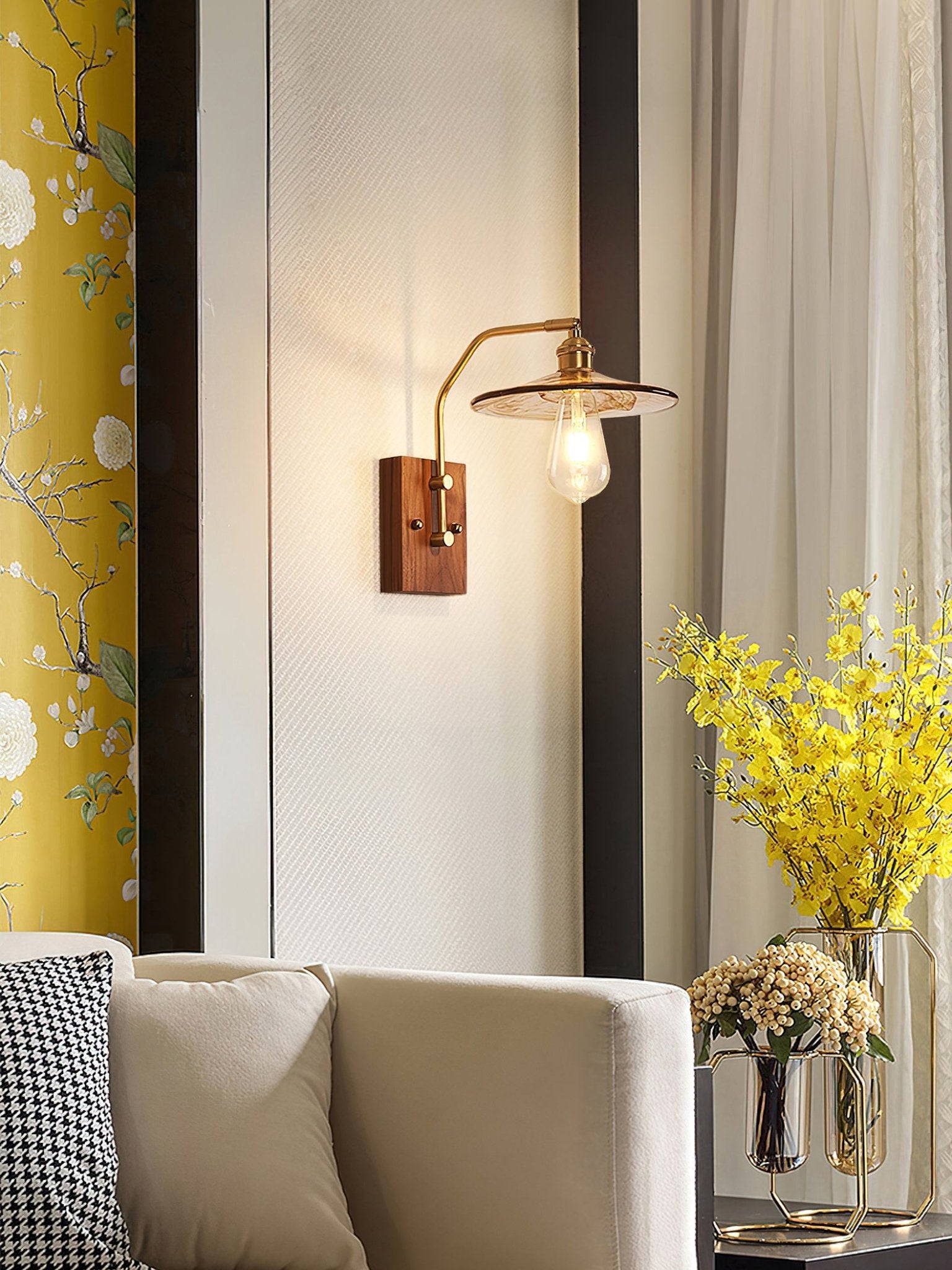 Heritage Walnut Wall Lamp