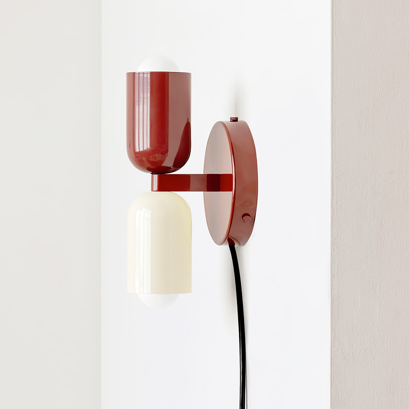 Couleur Double Plug In Wall Lamp