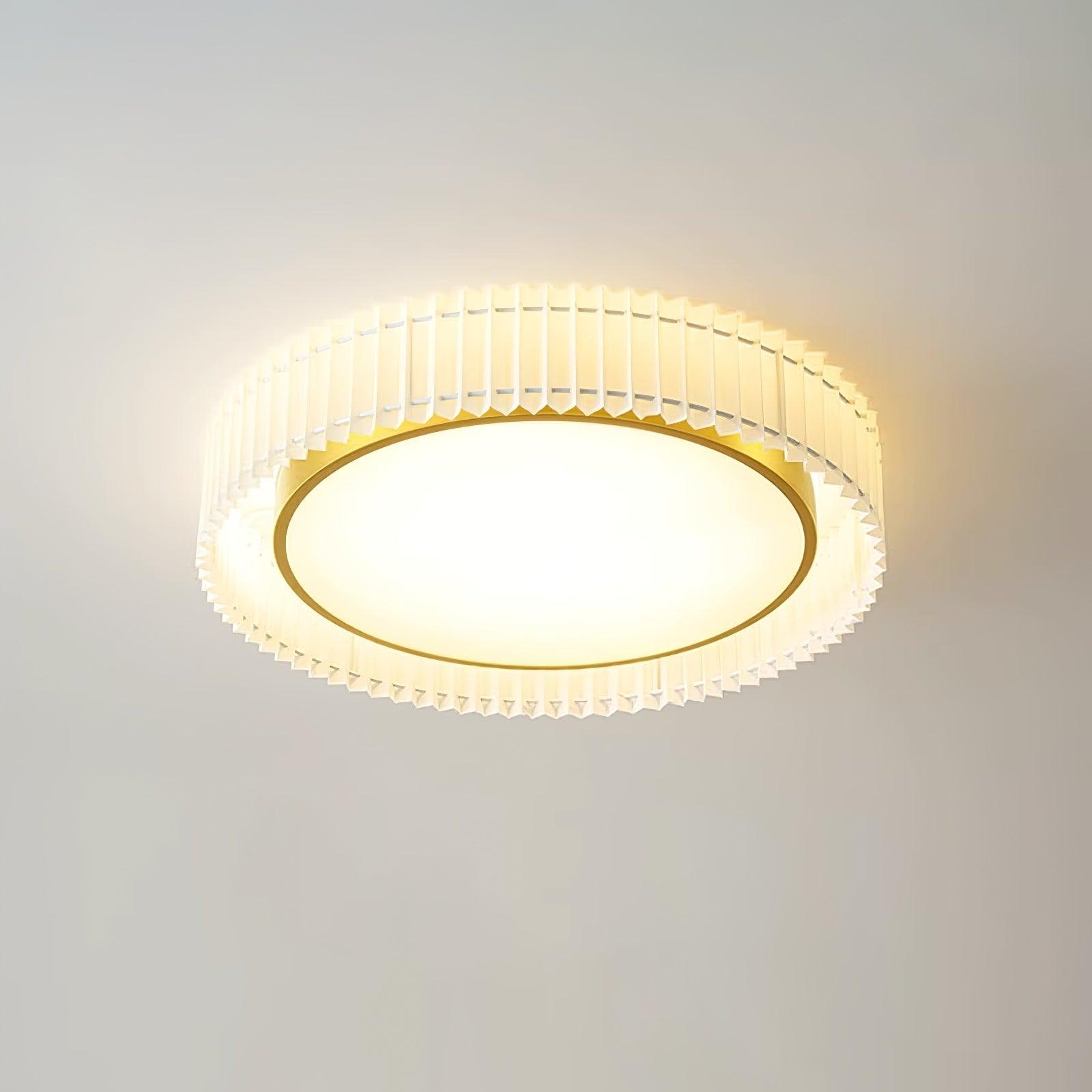 Round Pleated Ceiling Lamp