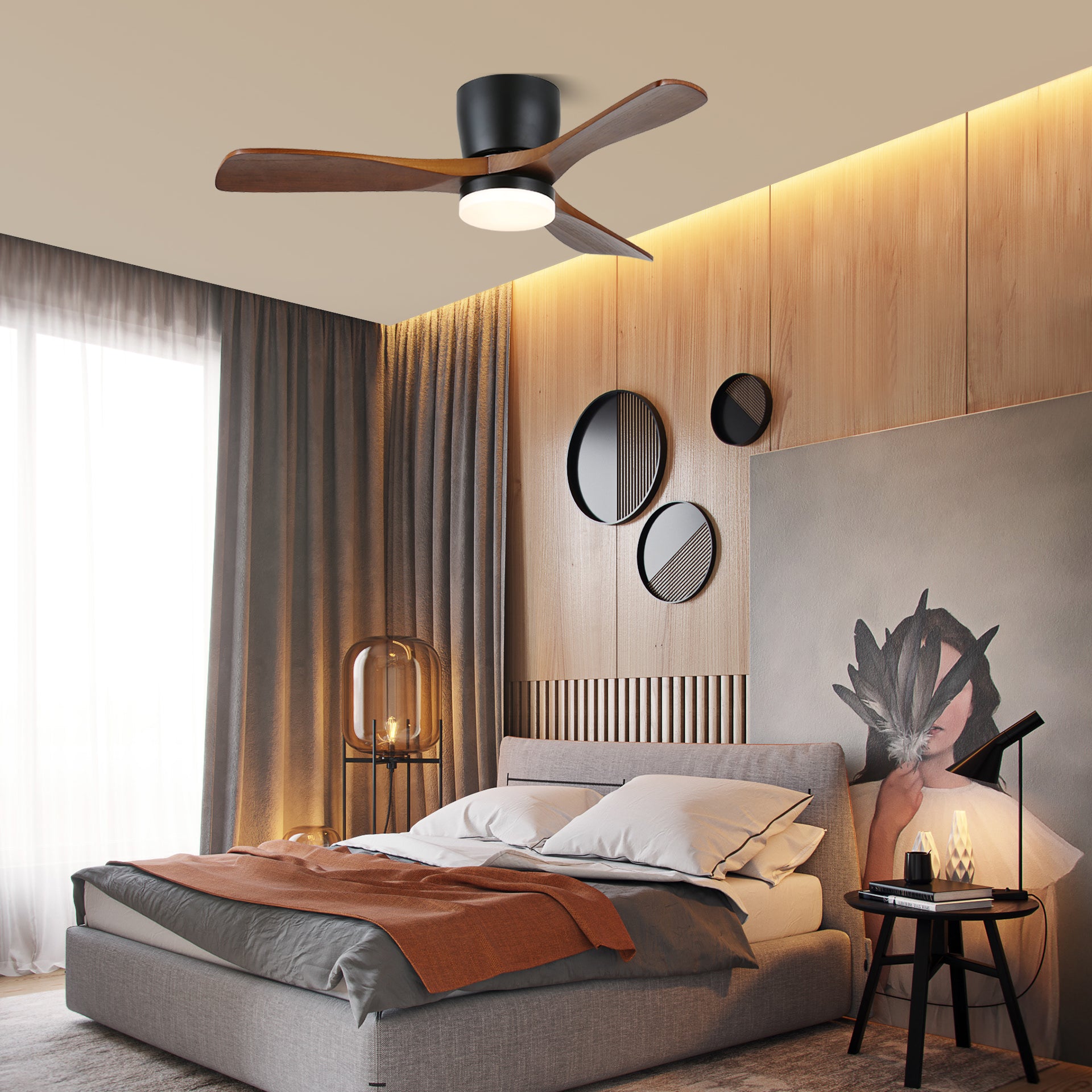 Aerodynamics Wooden 48/52 Ceiling Fan Light