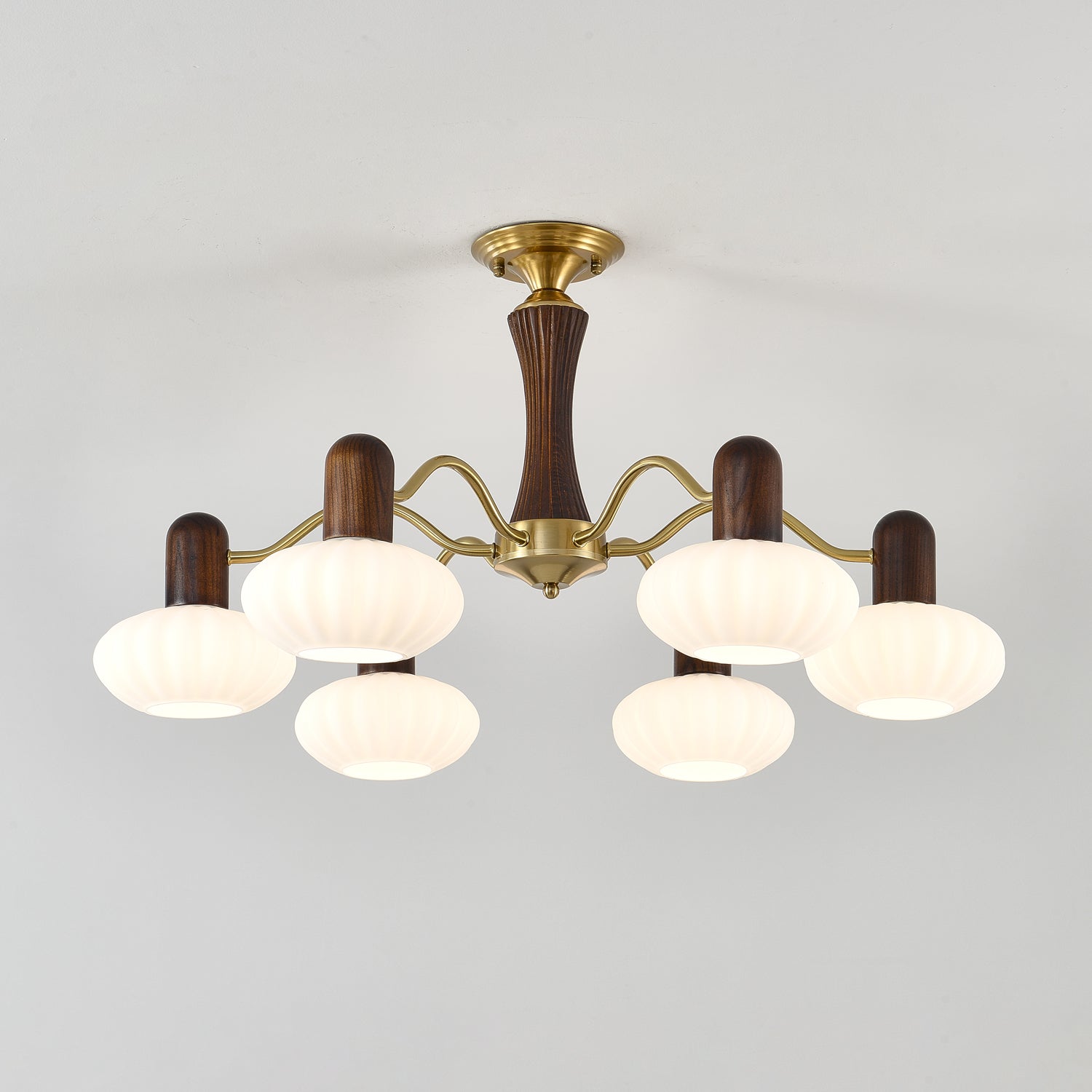 Walnut Color Embrace Chandelier