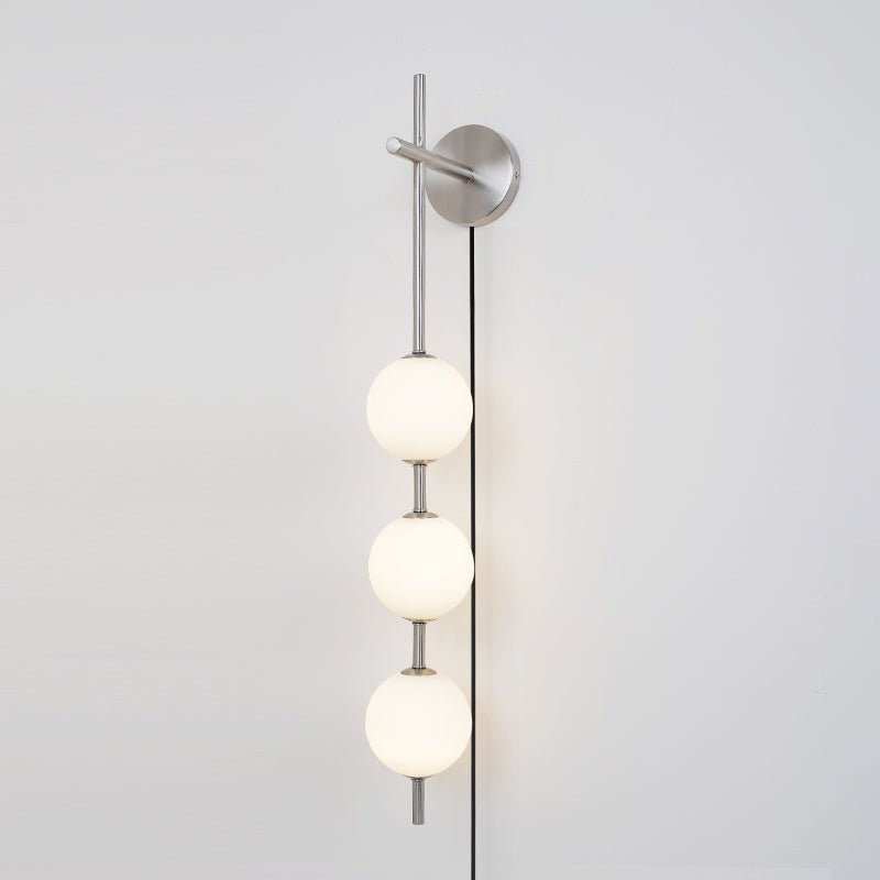 Vertical Globe Plug-in Wall Lamp