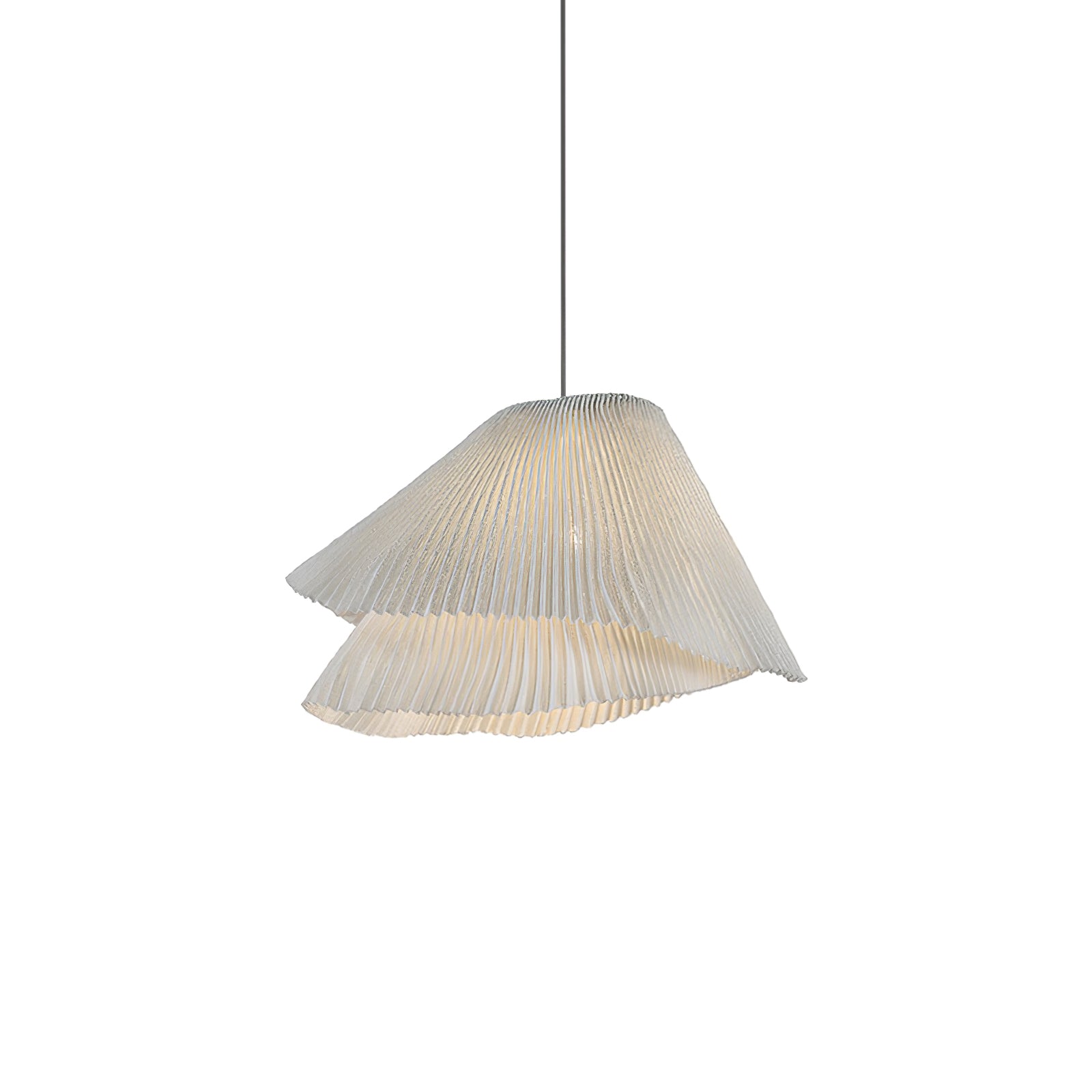 Stainless Steel Pleated Pendant Lamp