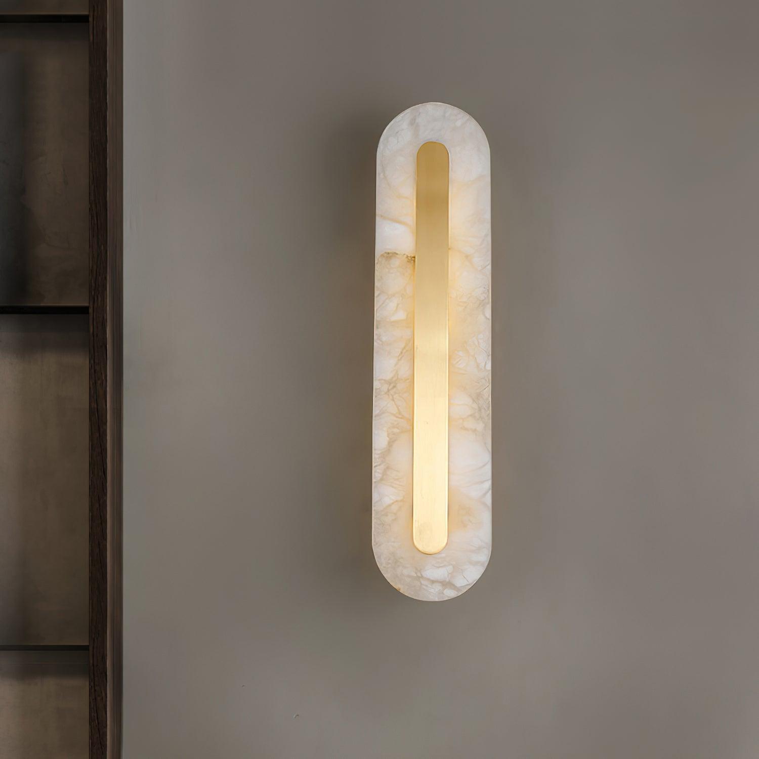 Alabaster Rounded Wall Light