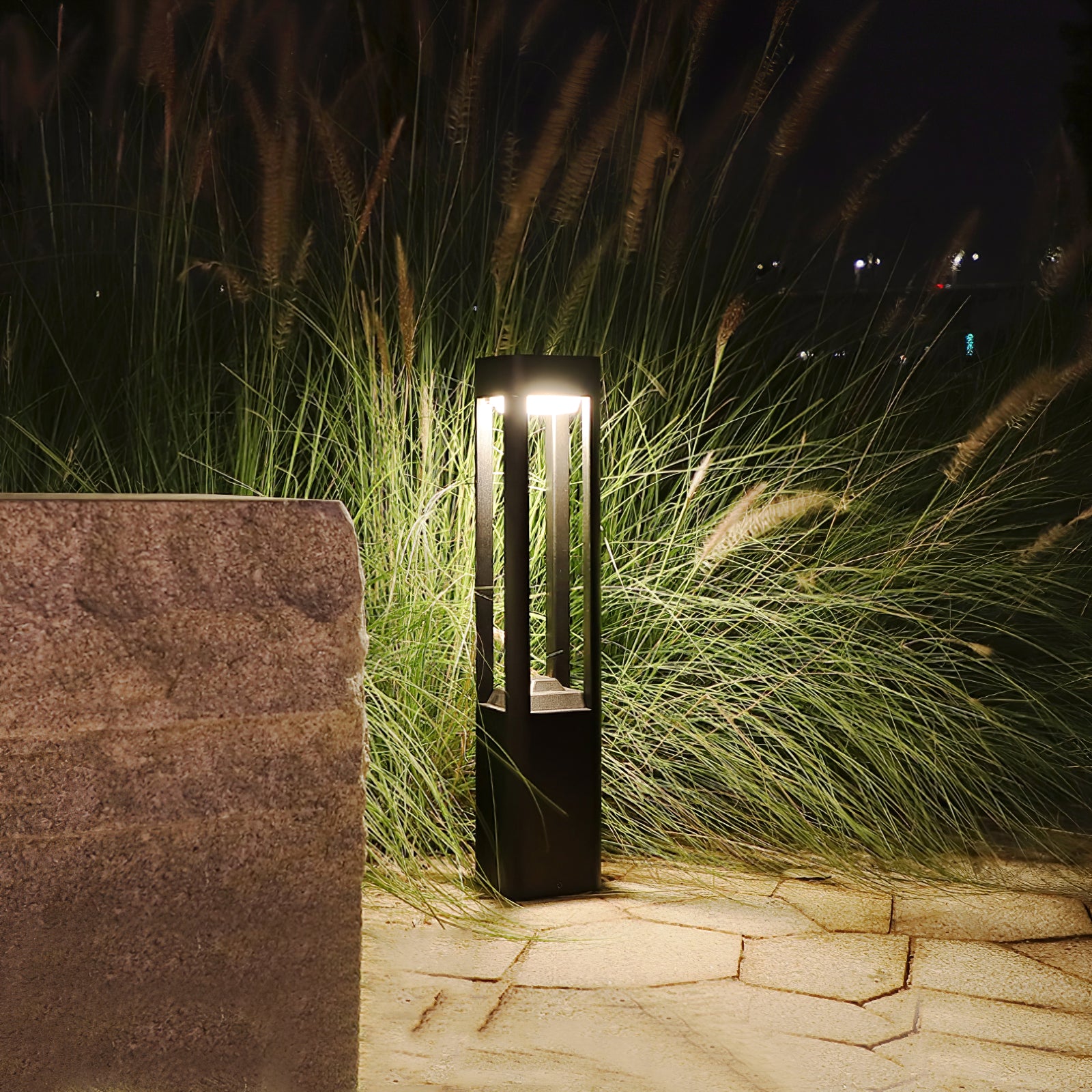 Rectangular Column Garden Outdoor Light