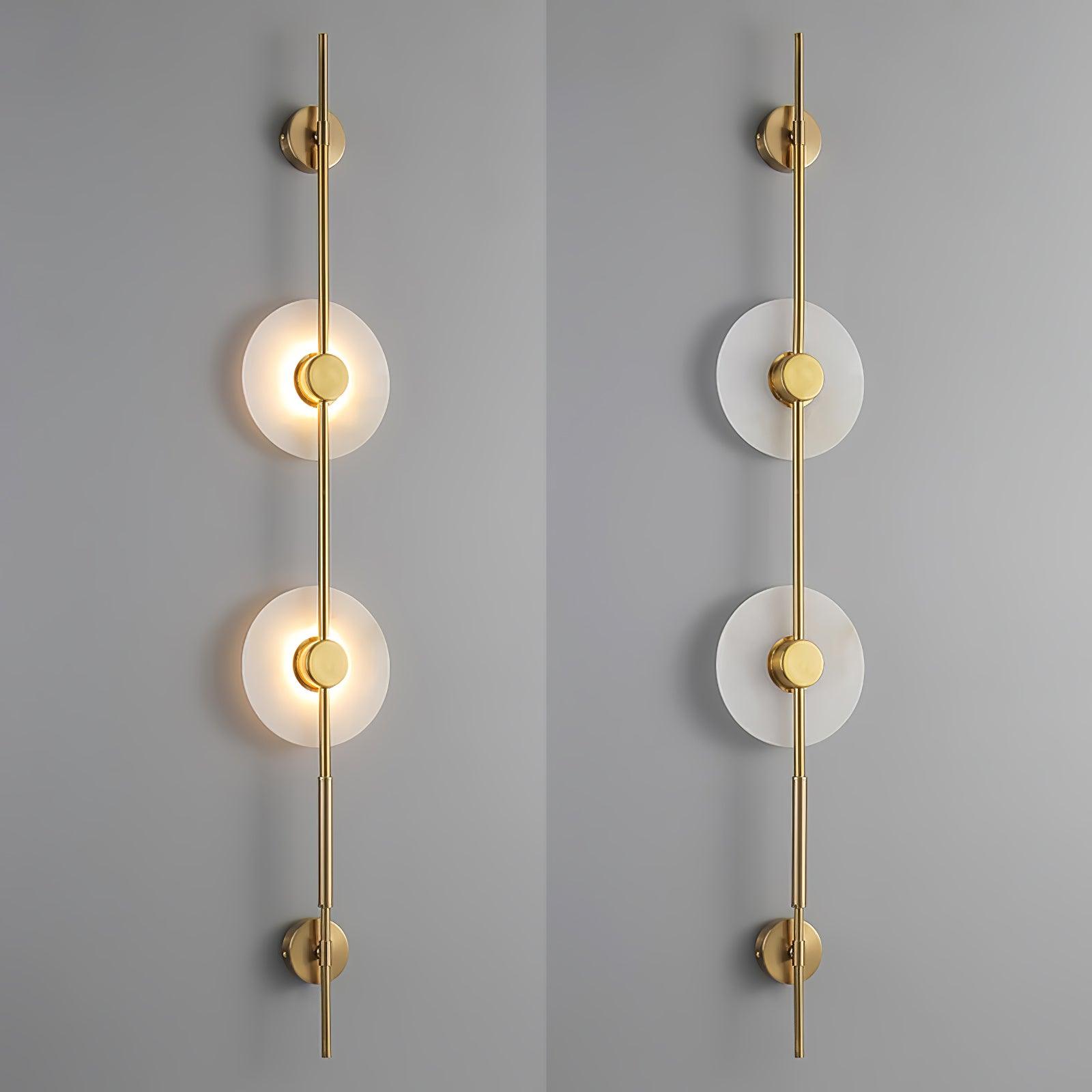 Alabaster Vertical Plug-in Wall Sconce