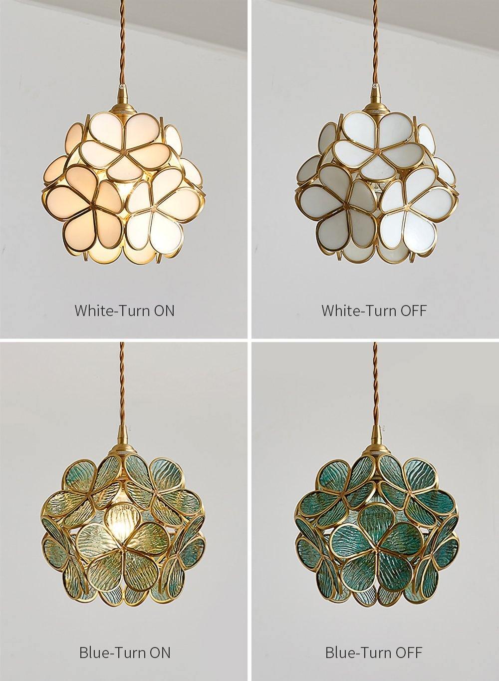 Glass Petal Pendant Light