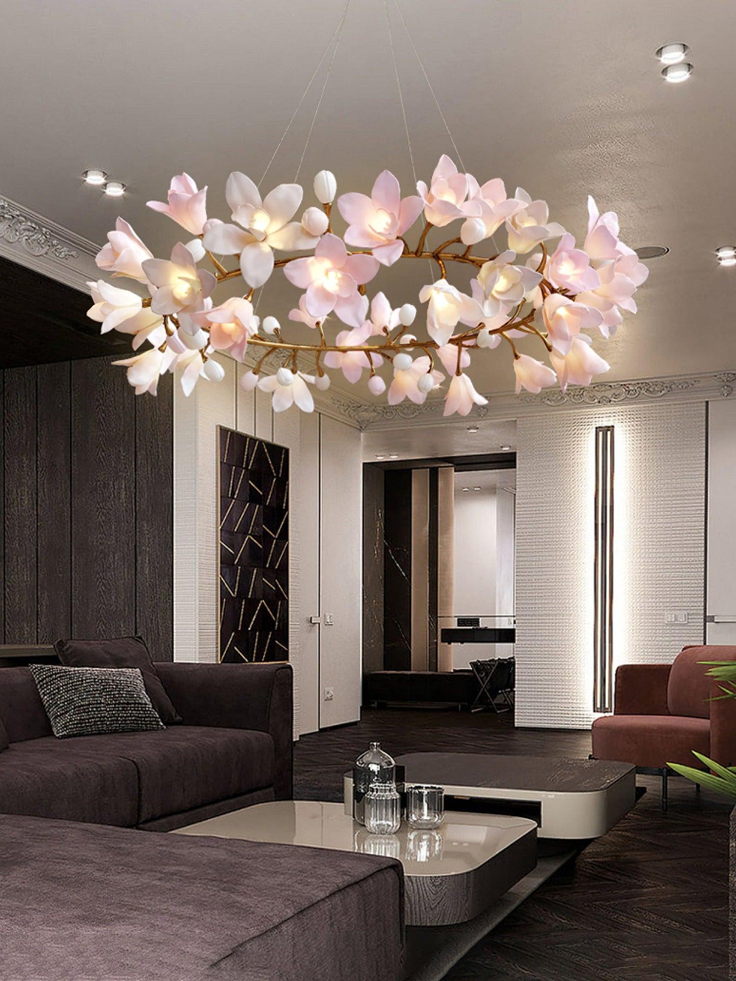 Circular Blossom Chandelier