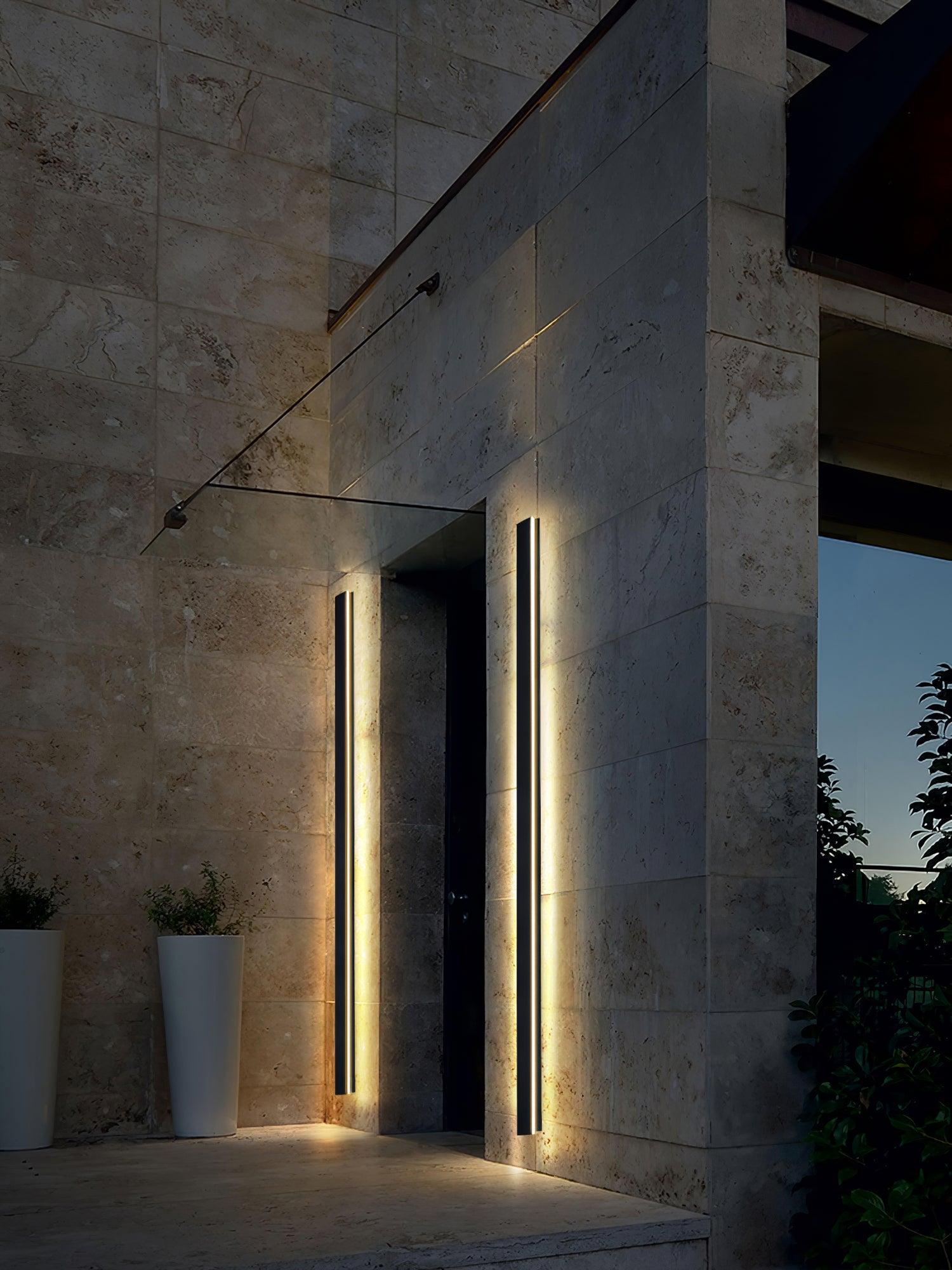 Long Strip Solar Outdoor Sconce