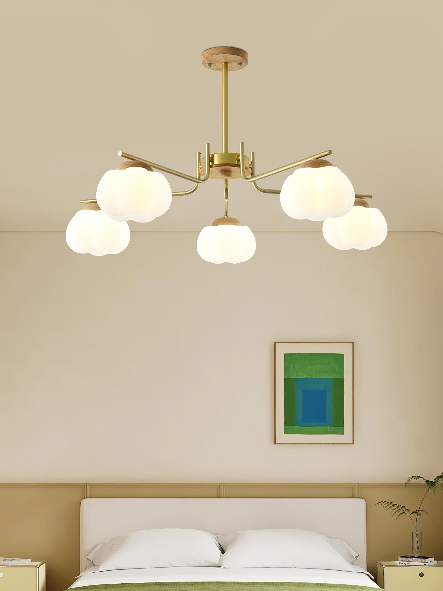 Plastic Cotton Balls Chandelier