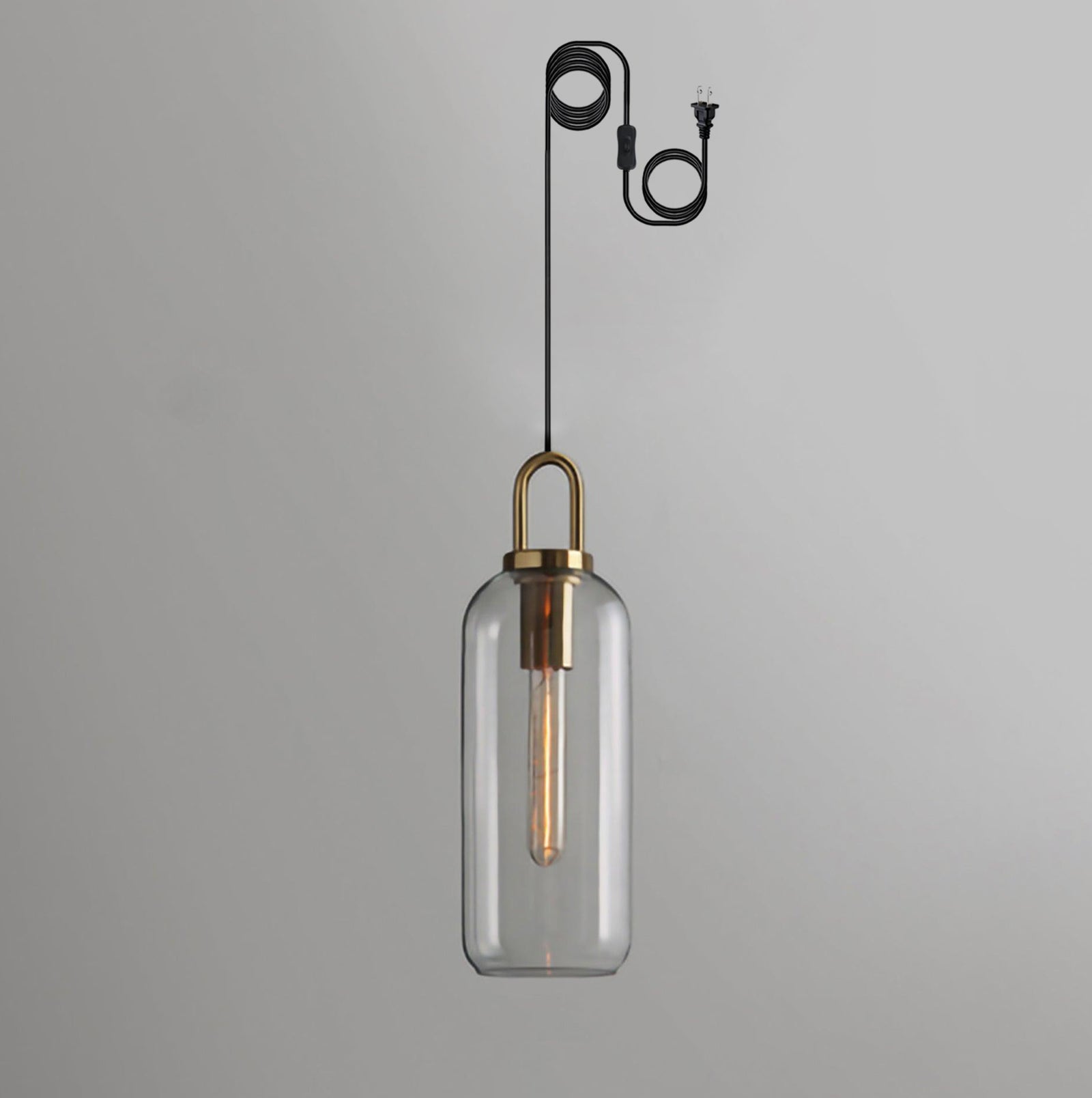 Glass Pendant Swag Light