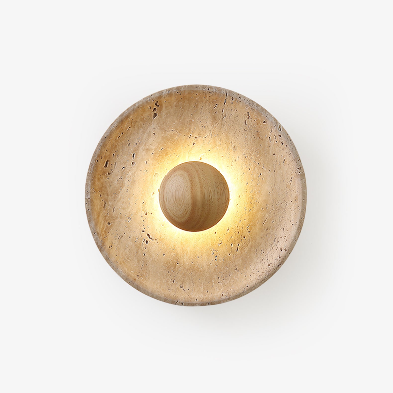 Halo Travertine Wall Light