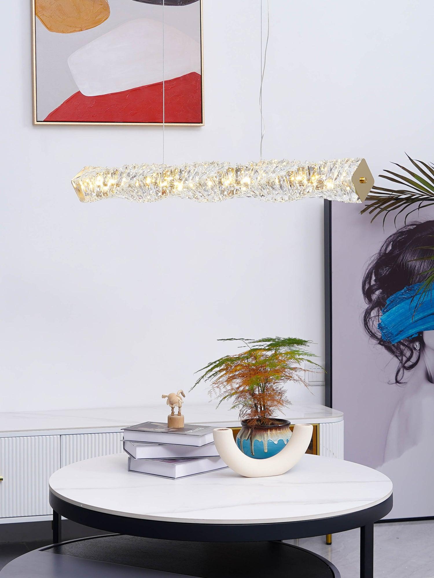 Long Crystal Pendant Lamp