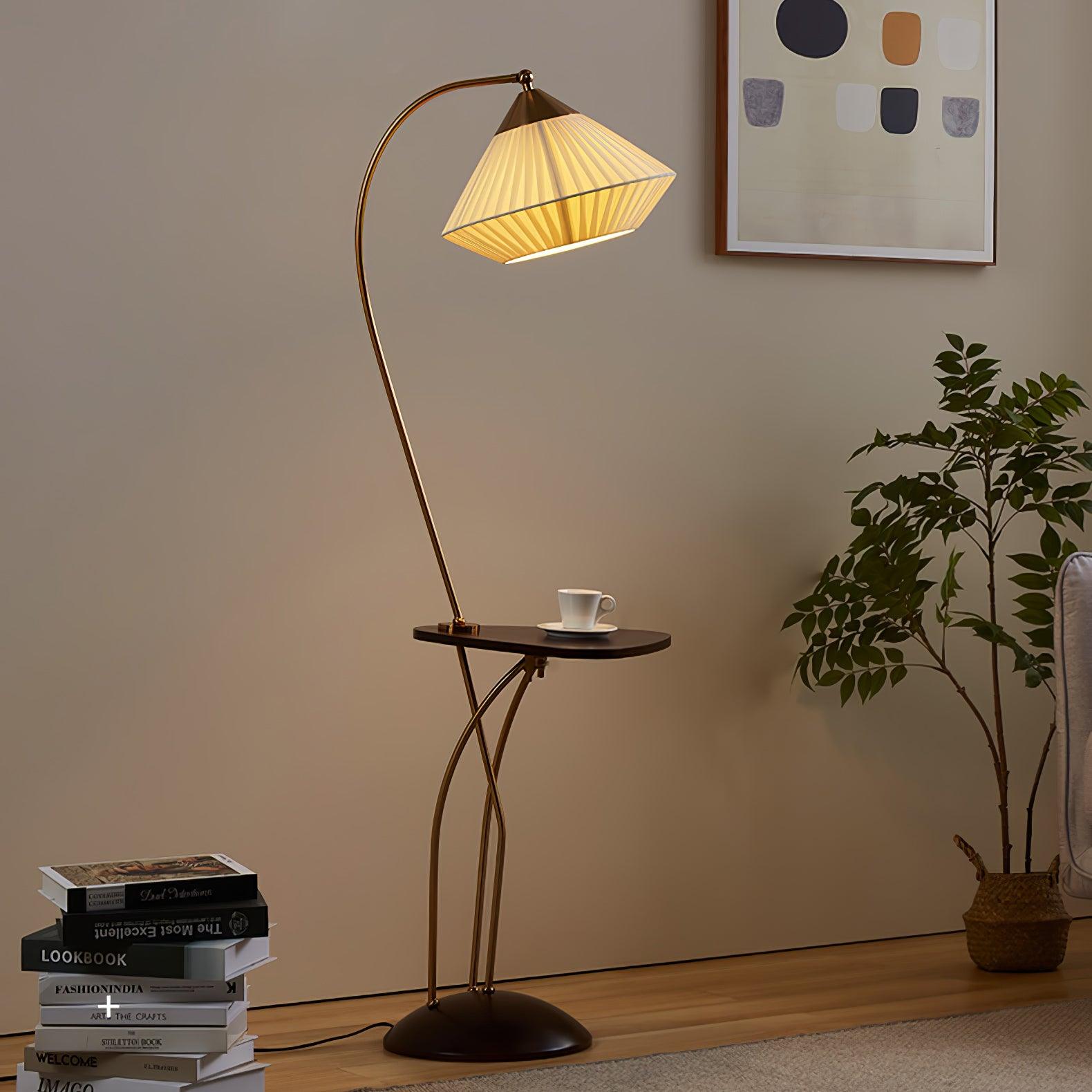 Curve With Table Floor Lamp