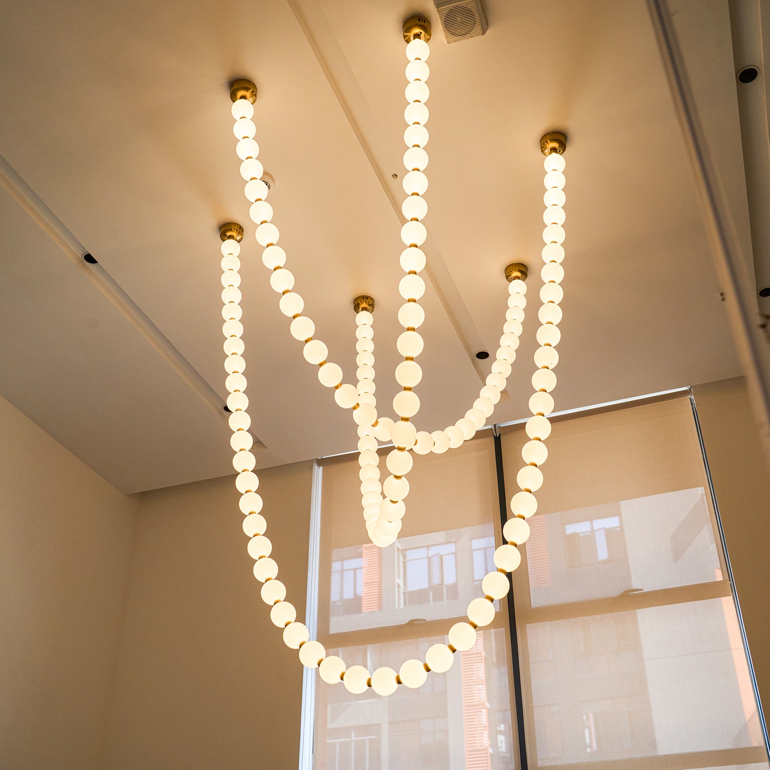 Pearl Necklace Balls Chandelier