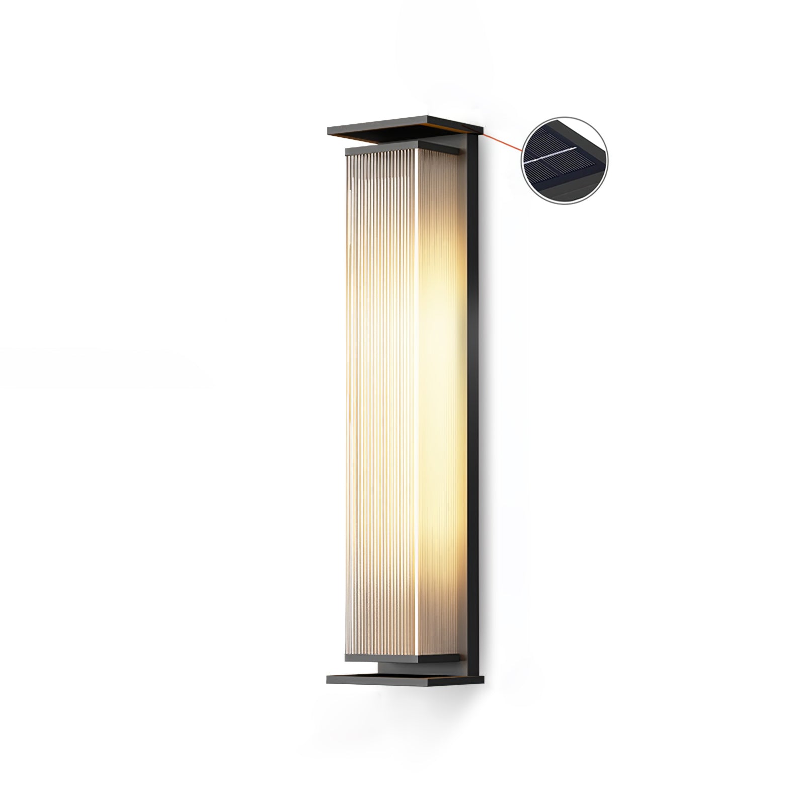 Rectangular Box Solar Outdoor Wall Lamp