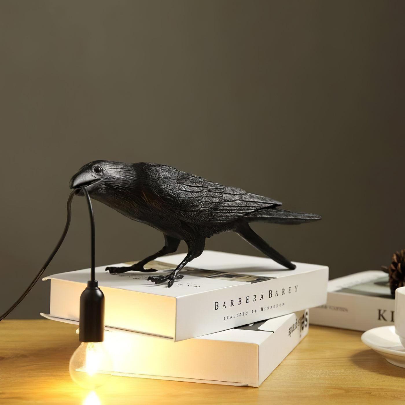 Raven Resin Table Lamp