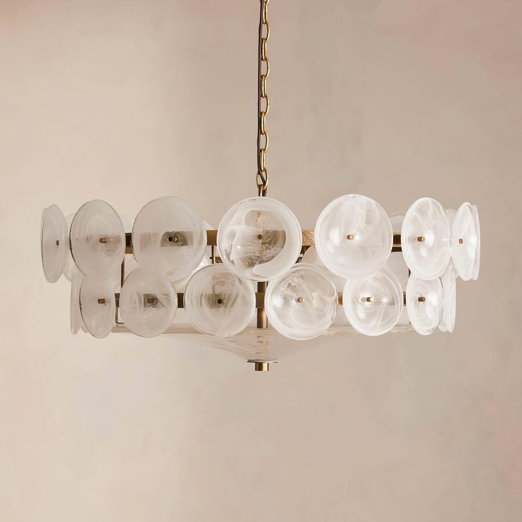 Solaris Disc Murano Chandelier