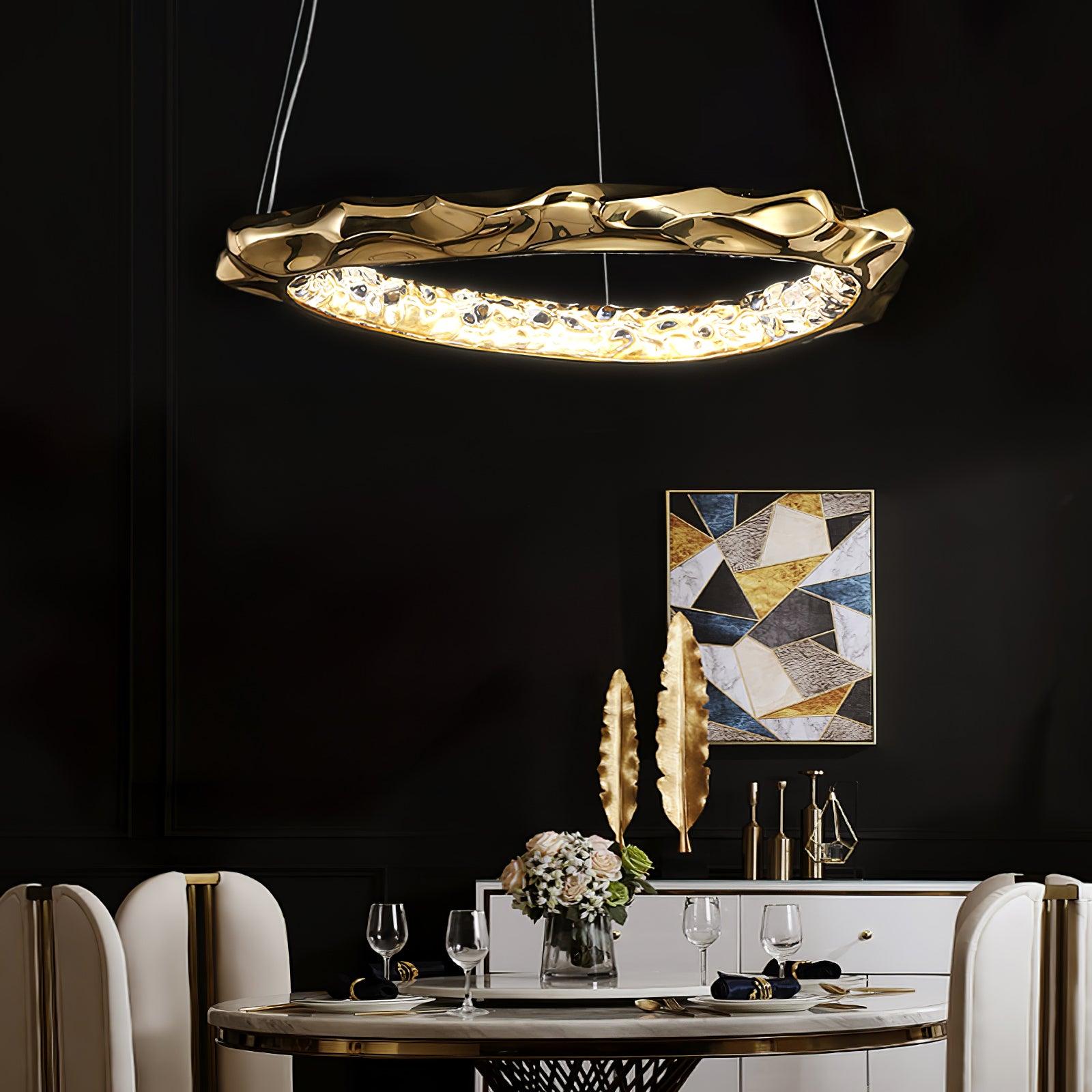 Resin Circlet Brass Pendant Lamp