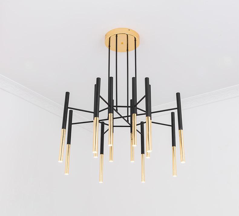 Metal Tubular Chandelier