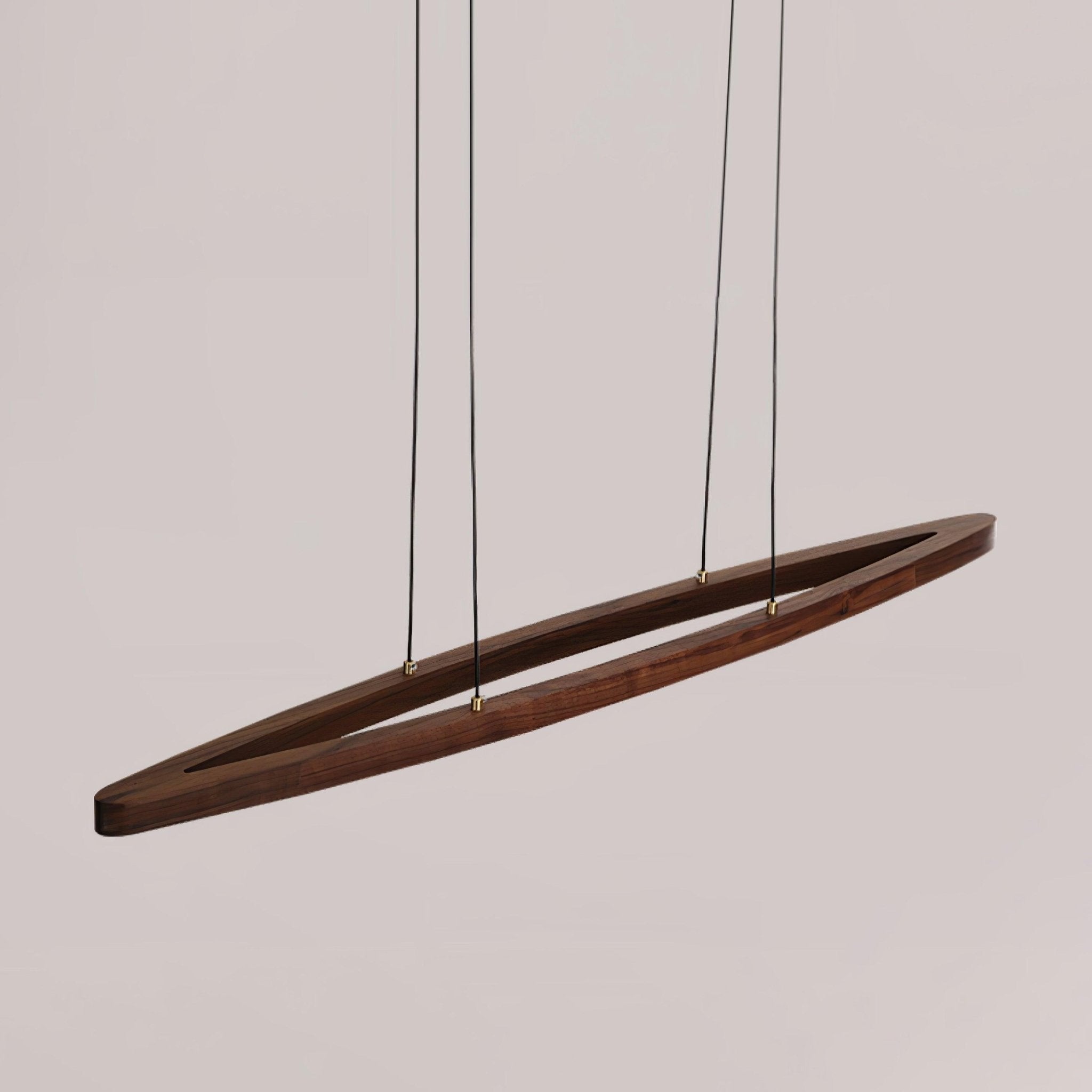 Walnut Arc Linear Pendant Lamp