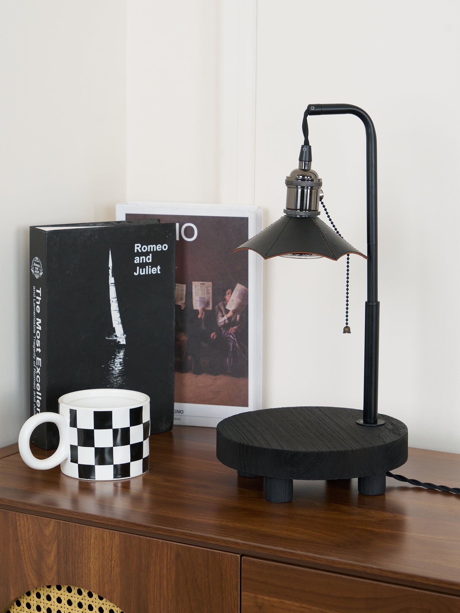 Cordero Wooden Stool Table Lamp