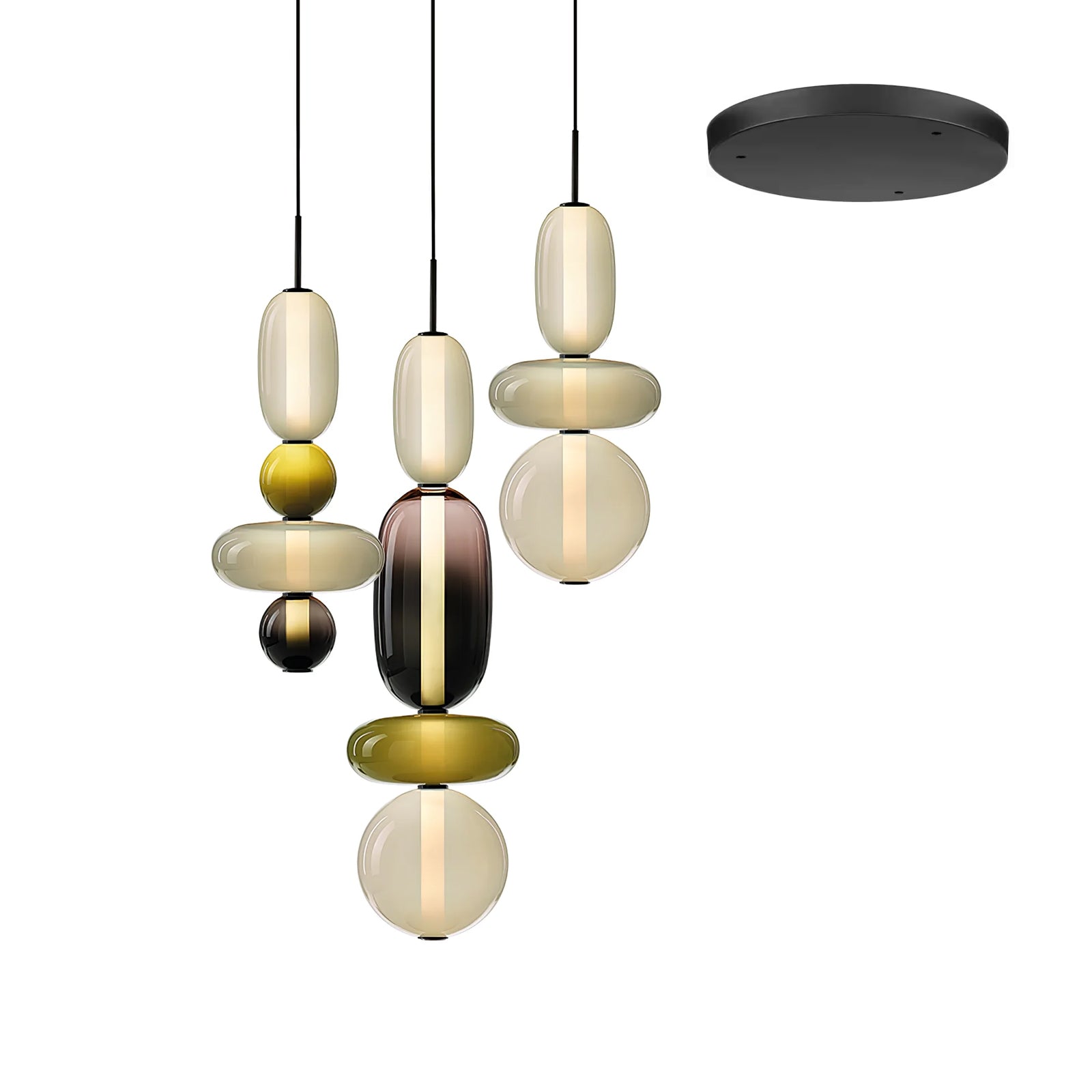 Candied Glass Combo Pendant Light