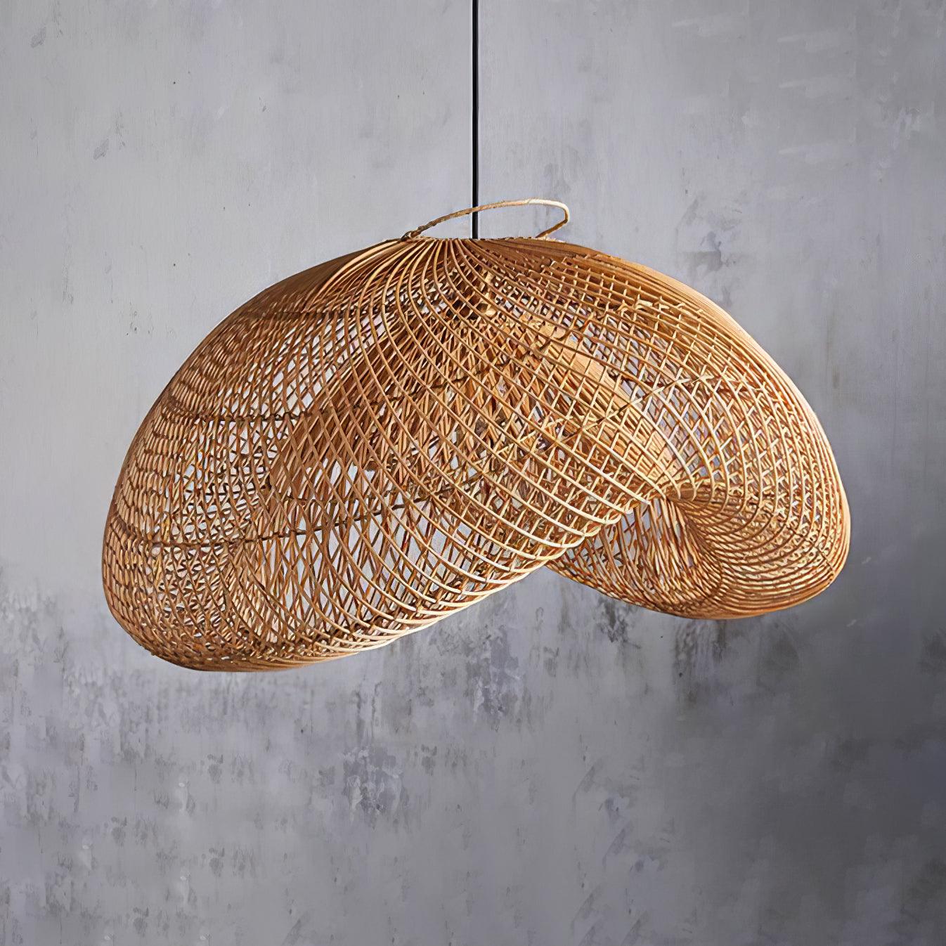 Rattan Wave Pendant Light