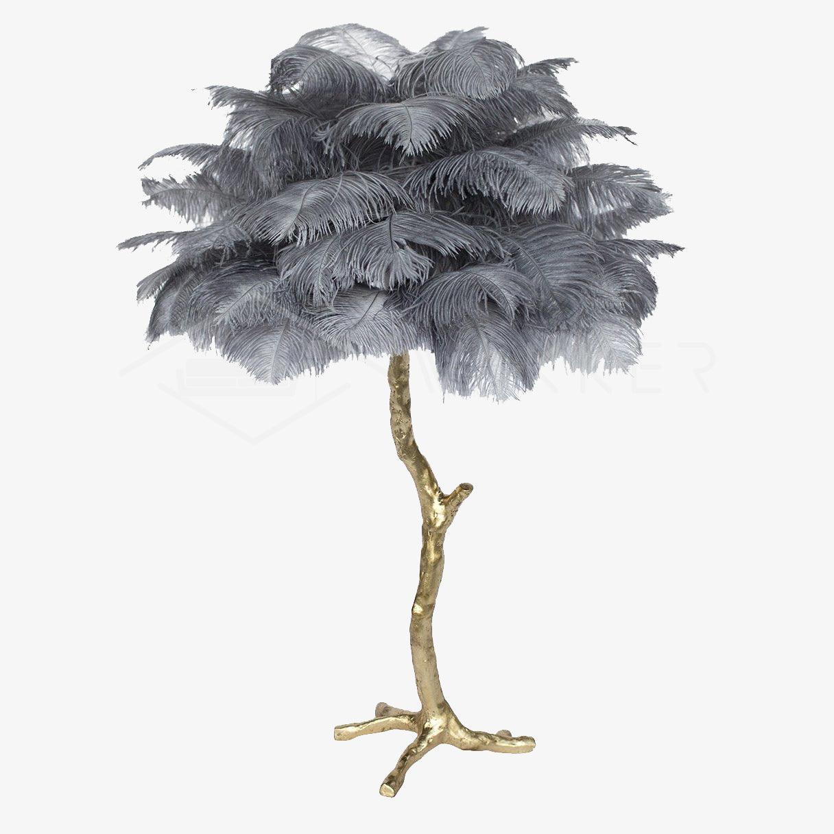 Ostrich Feather Table Lamp