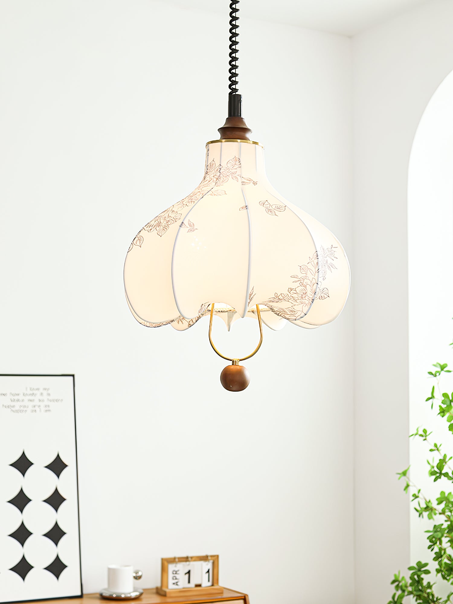 Pear Fabric Pendant Lamp