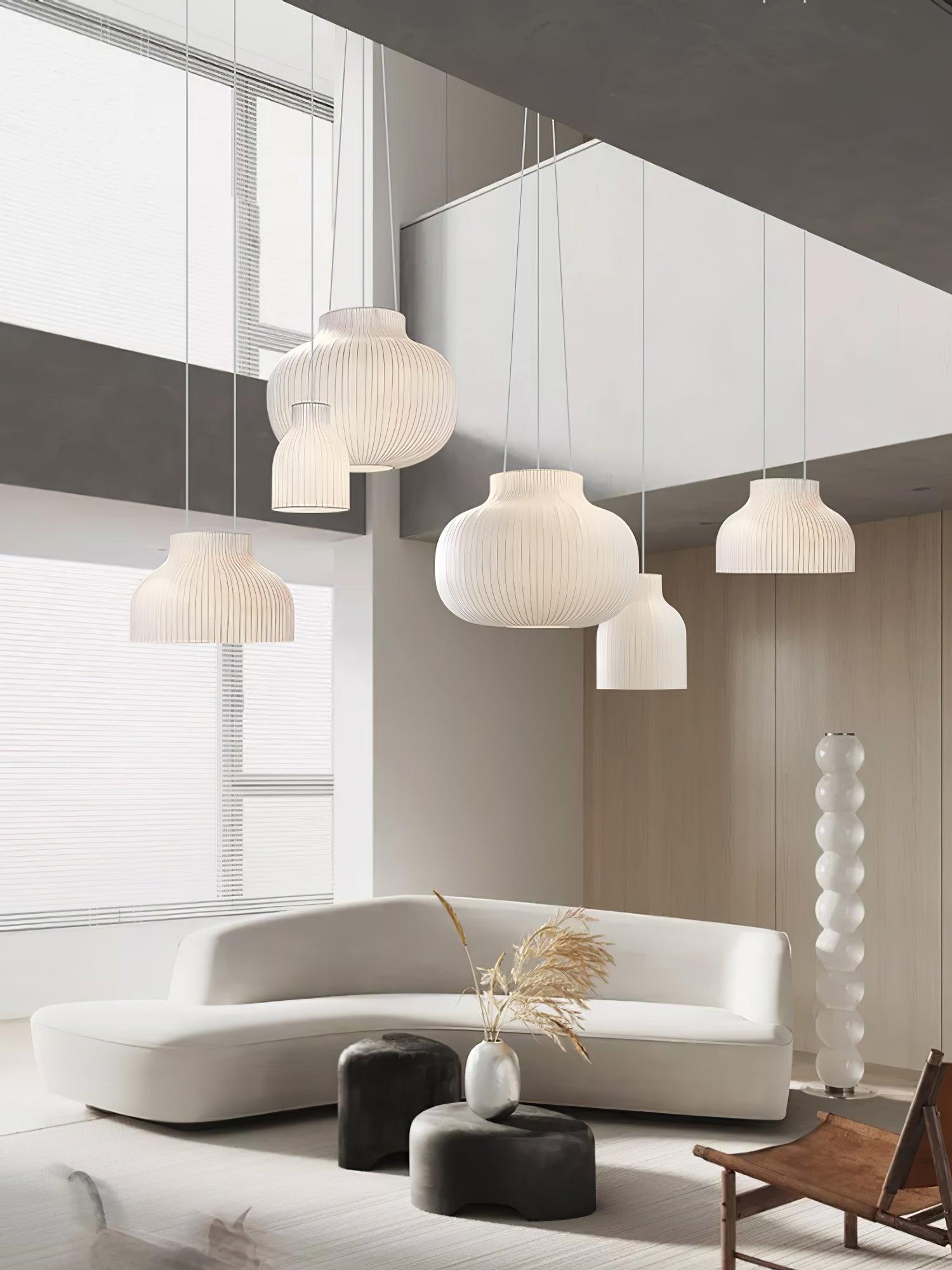 Serica Trio Silk Collection Pendant Lamp