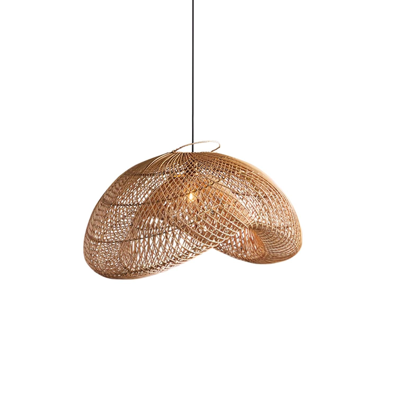 Rattan Wave Pendant Light