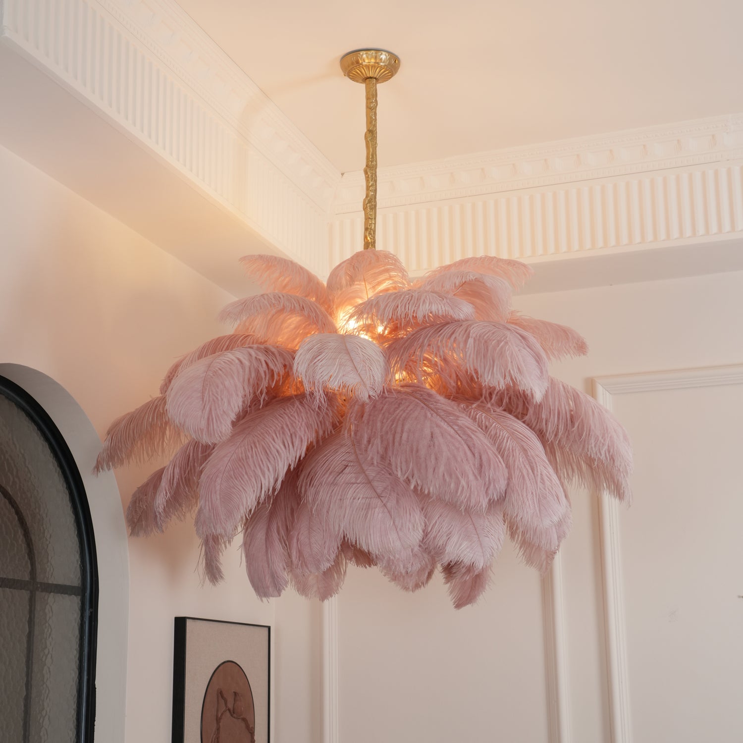 Ostrich Feather Chandelier