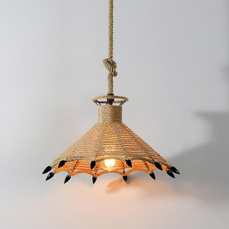 Retro Hemp Rope Interesting Pendant Light