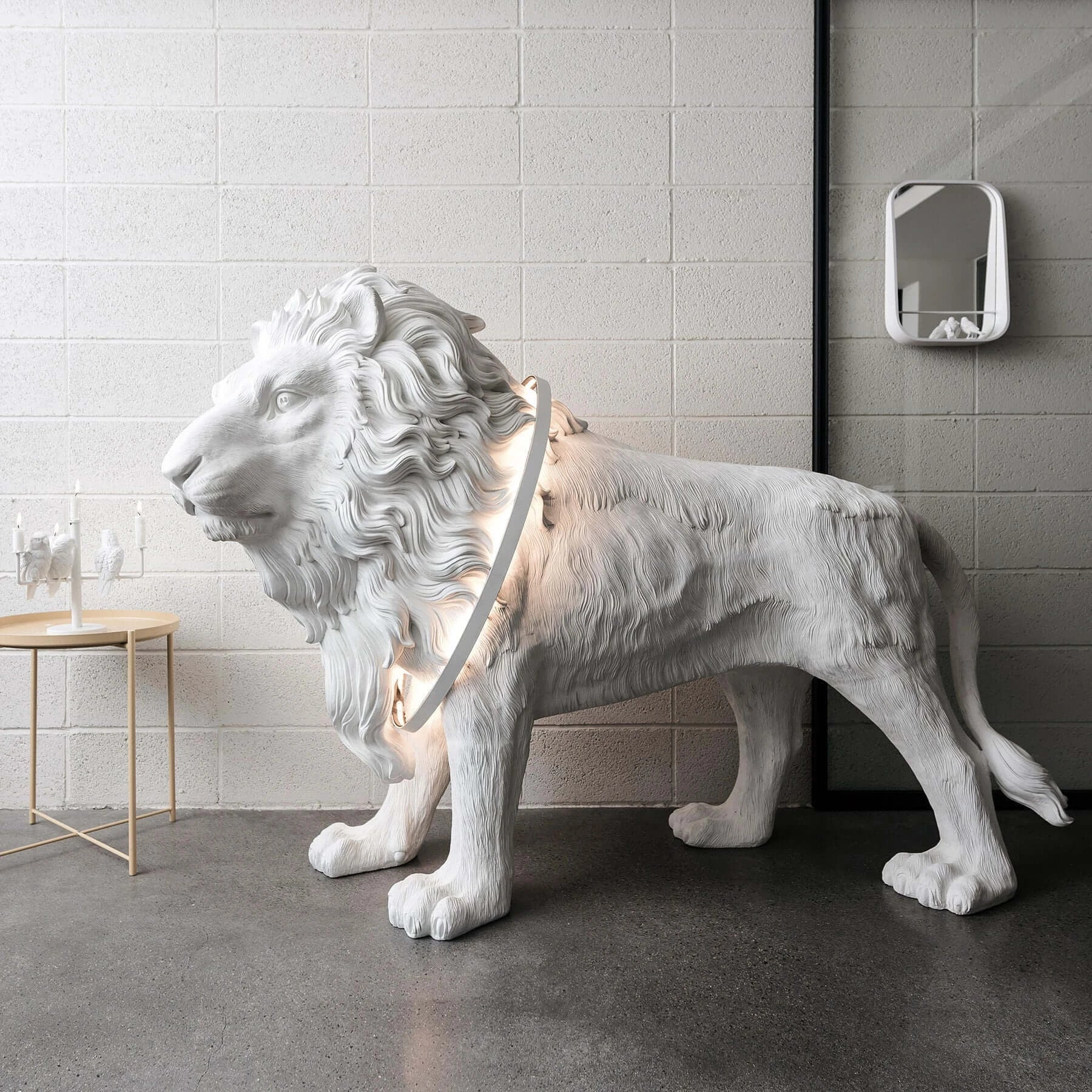 Leo Lion Sculpture Floor Lamp