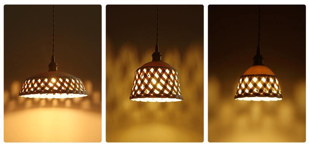 Openwork Ceramic Pendant Lamp