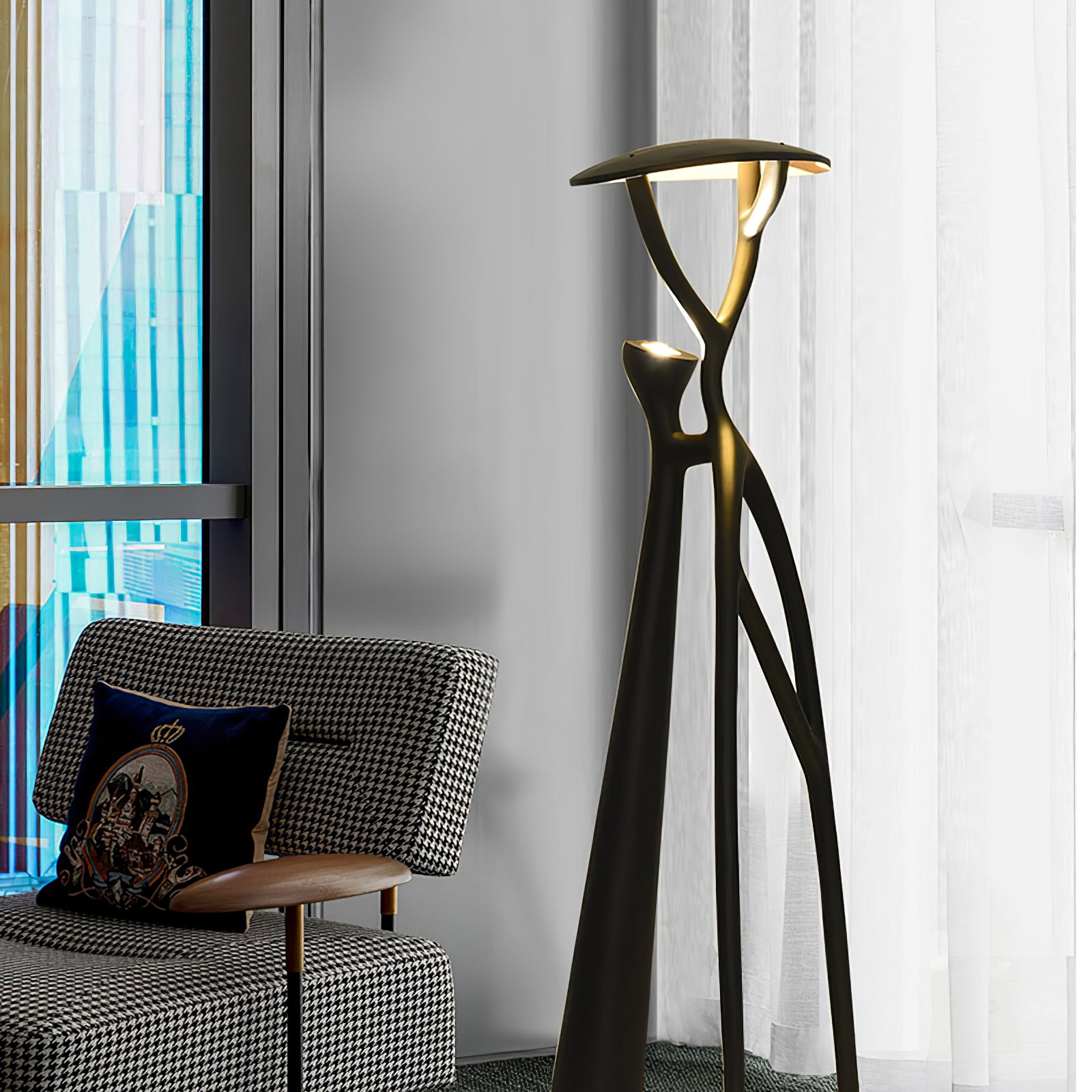 Gothic Tree Sculpture Floor Lamp