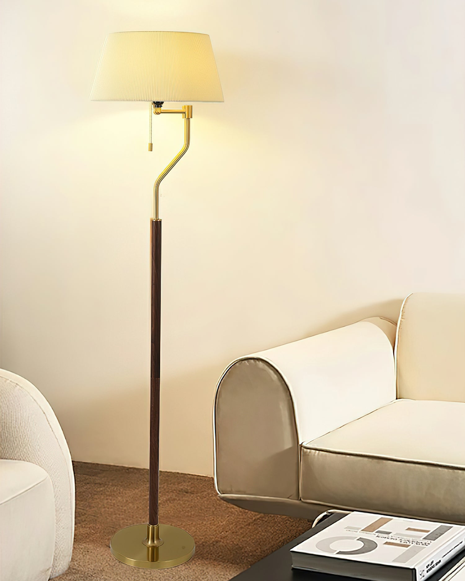 Walnut Whisper Floor Lamp